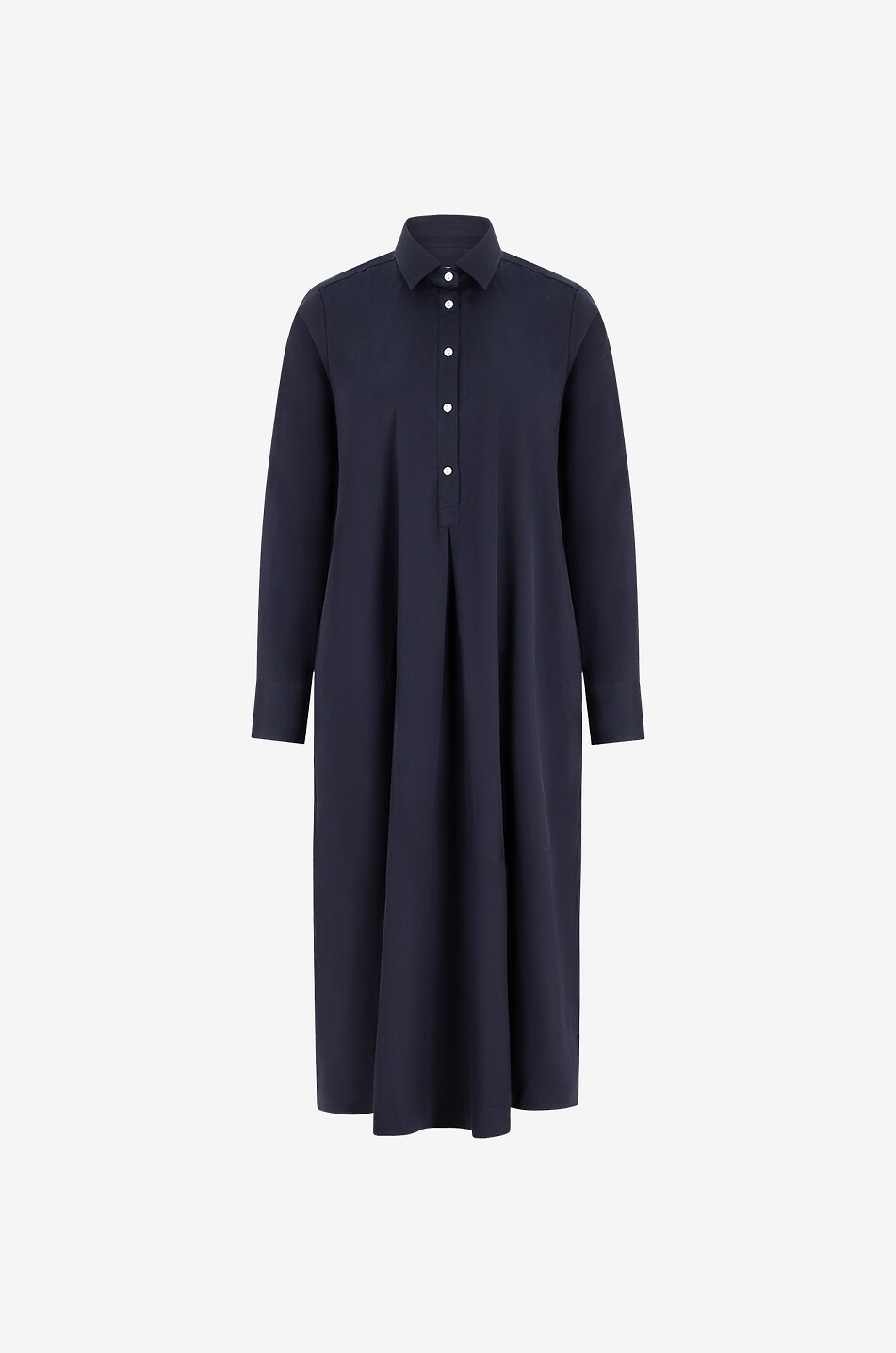 ARTIGIANO Robe tunique midi en coton Cora Femme BLEU FONCE 1