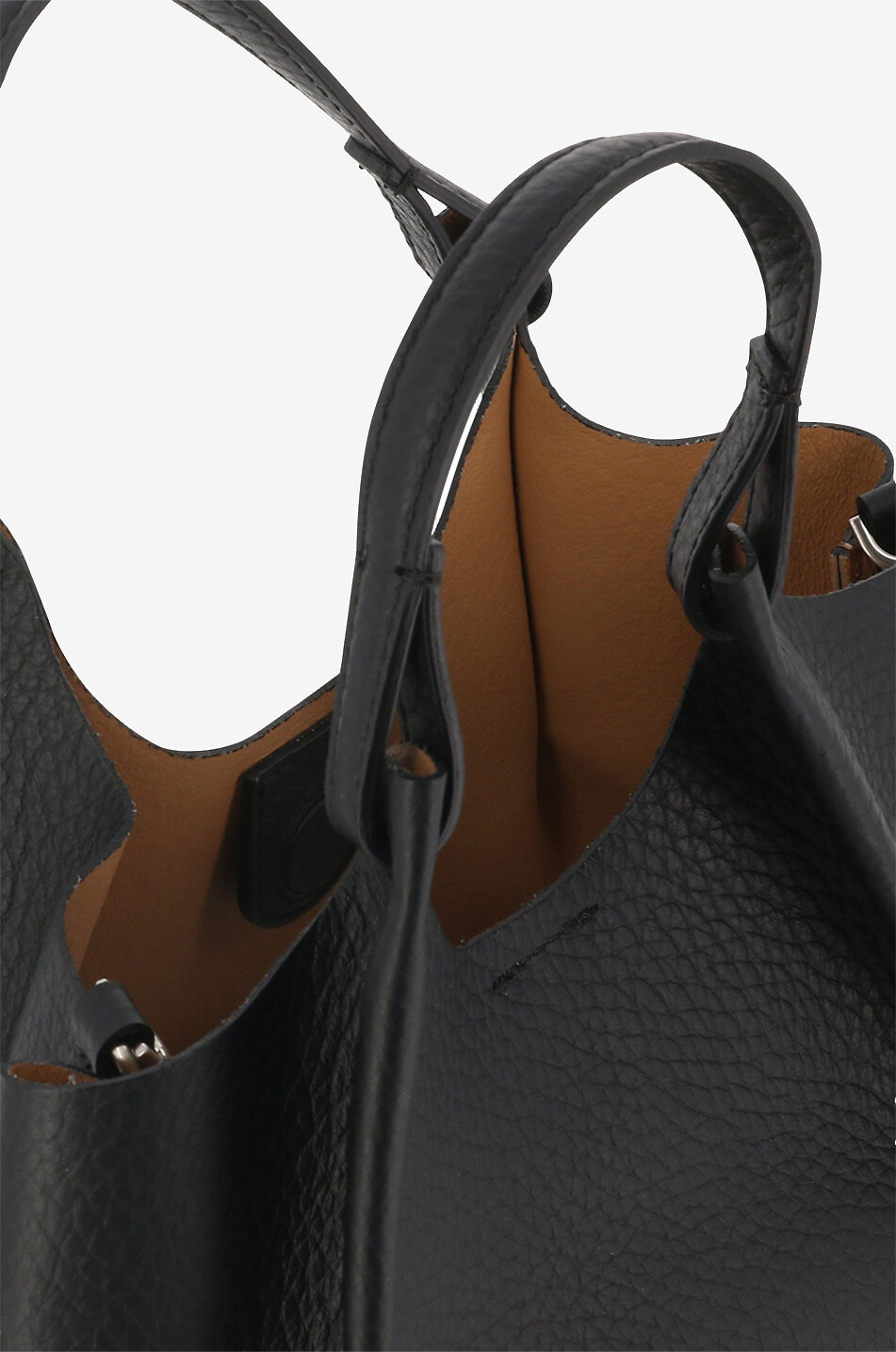 GIANNI CHIARINI Handtasche aus genarbtem Leder Dua Damen SCHWARZ 7