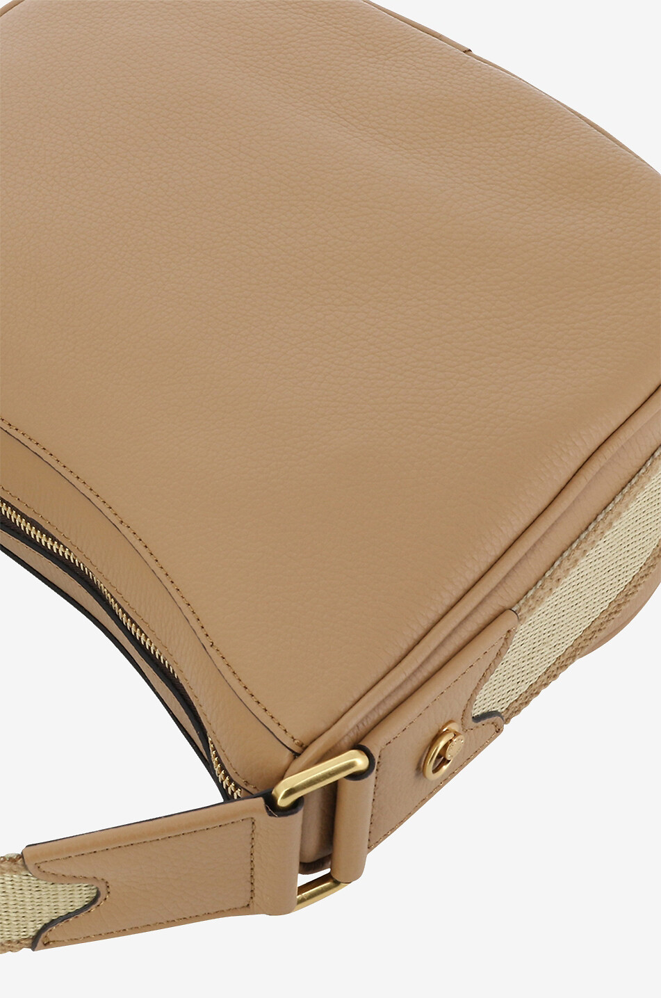 GIANNI CHIARINI Schultertasche aus Leder und Stoff Armonia Damen BEIGE 5