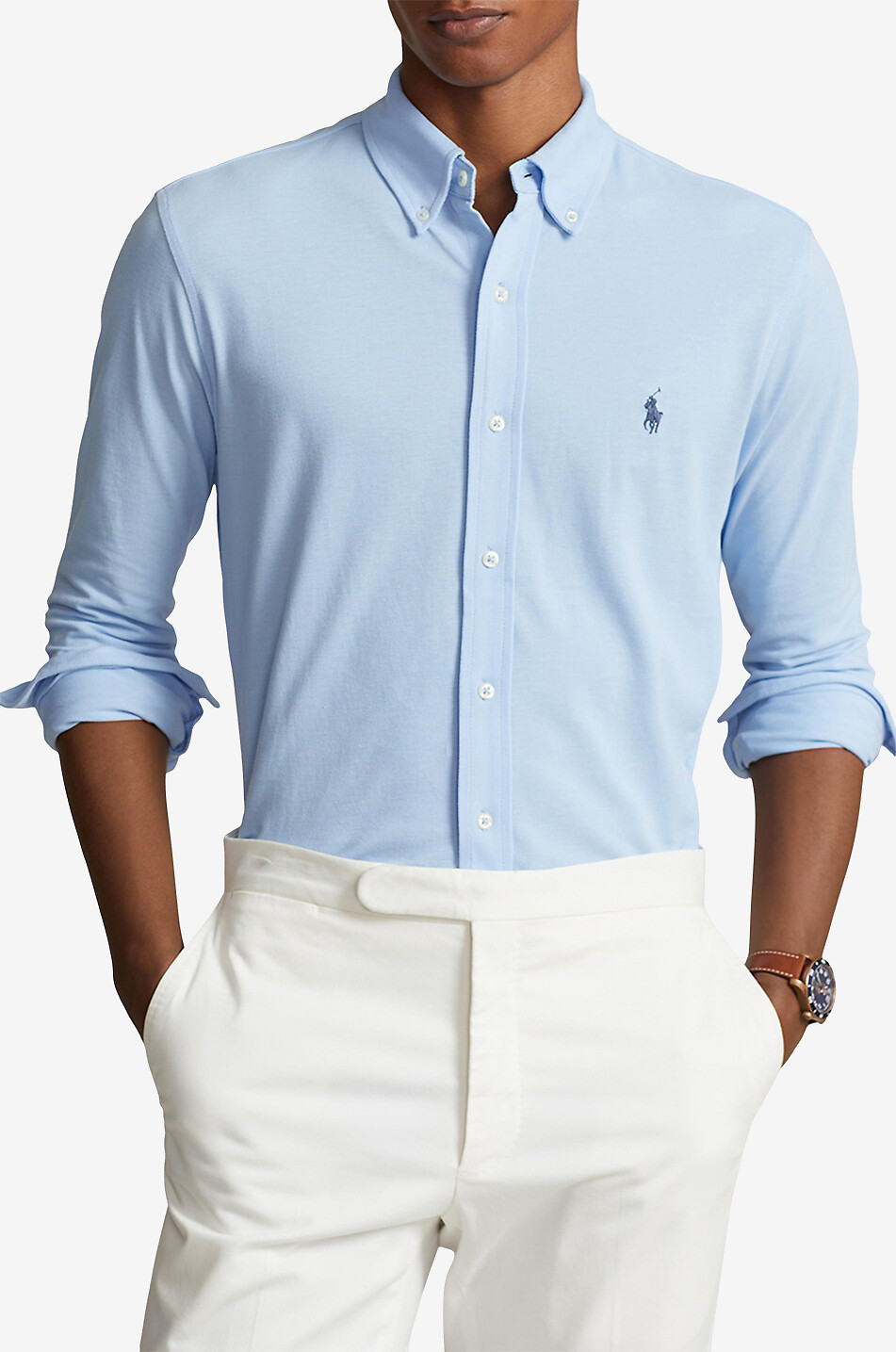 Featherweight cotton piqué shirt