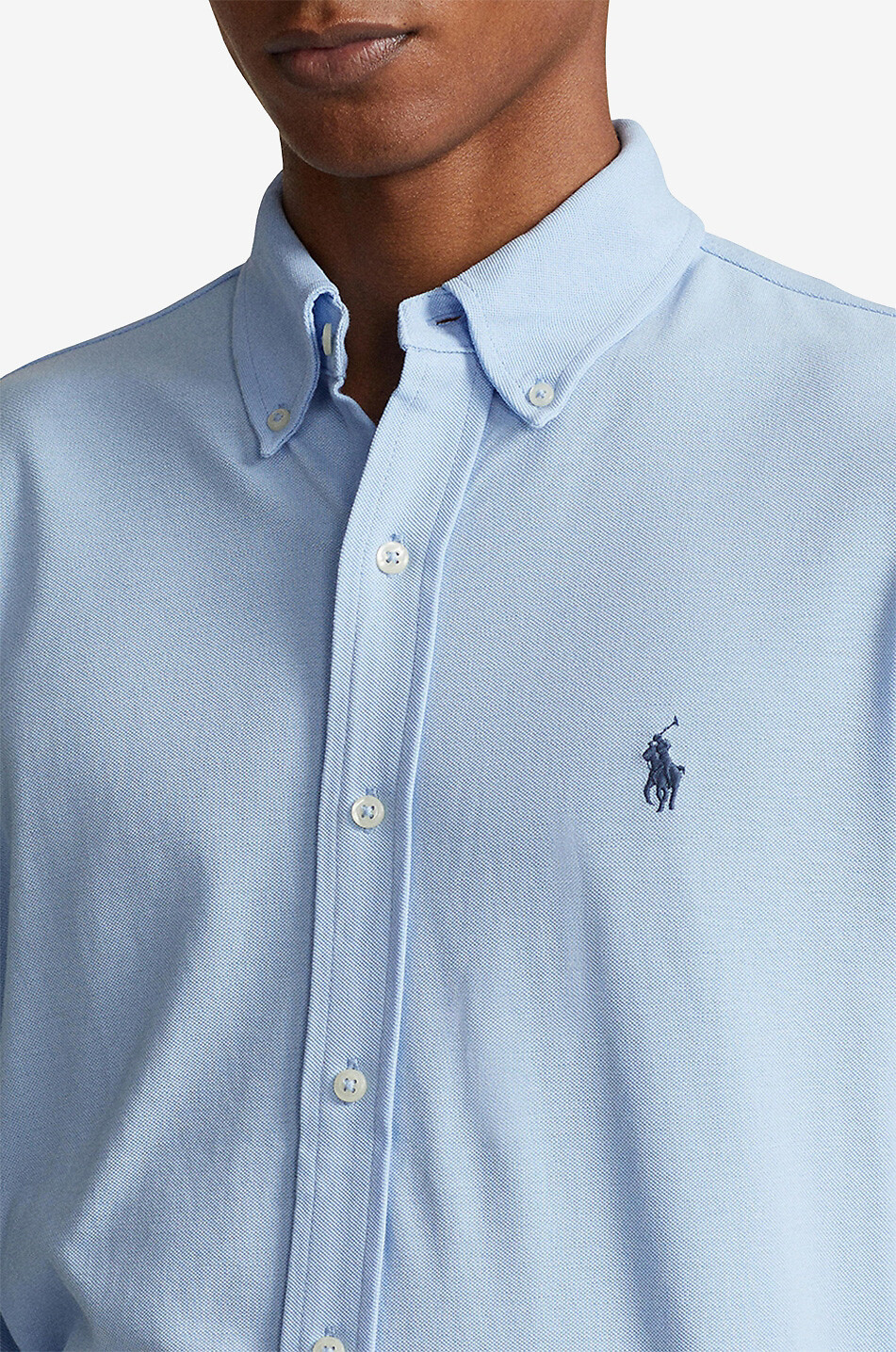 Featherweight cotton piqué shirt