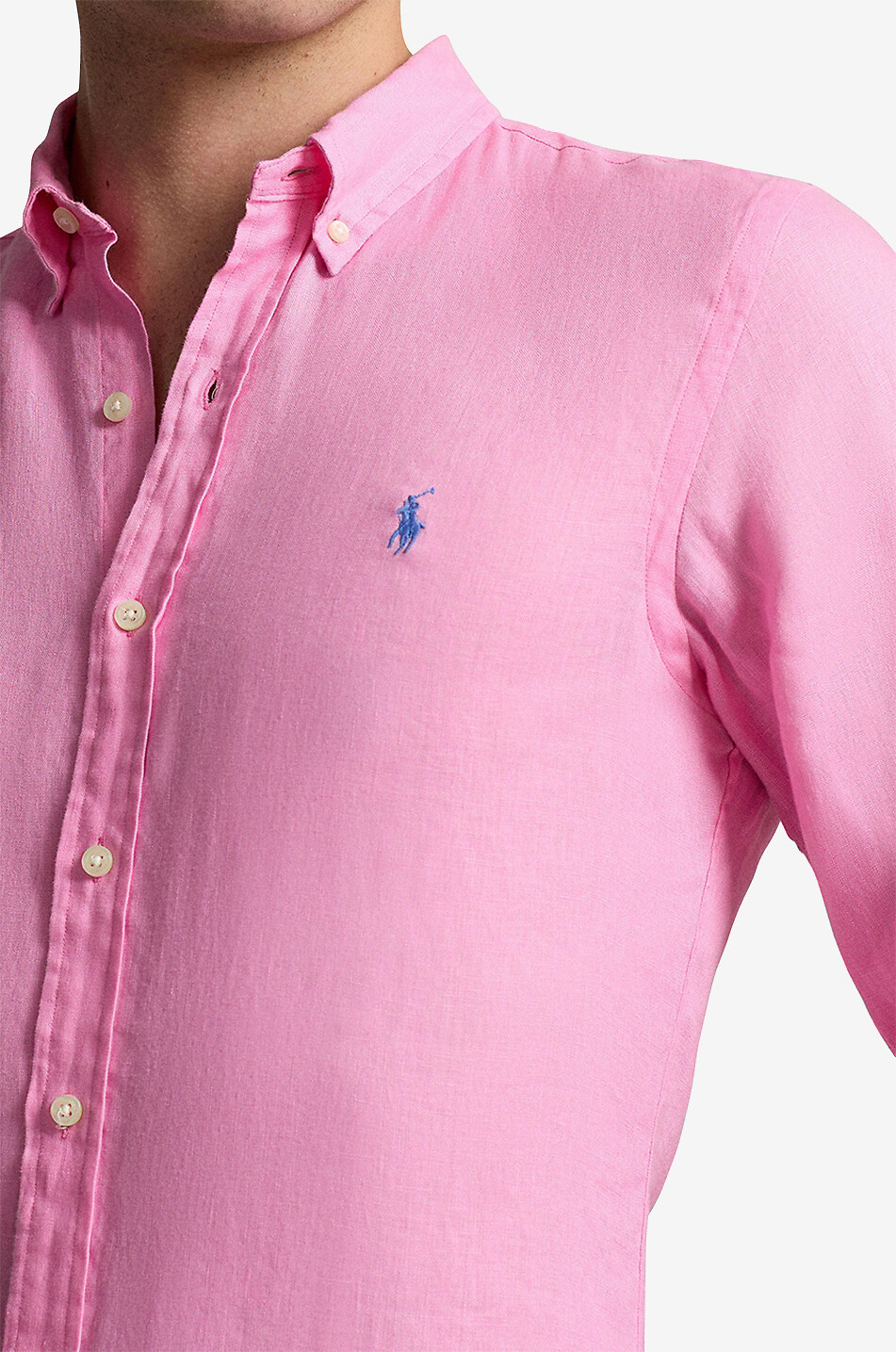 POLO RALPH LAUREN Langarm-Leinenhemd Custom Fit Herren MITTELROSA 6