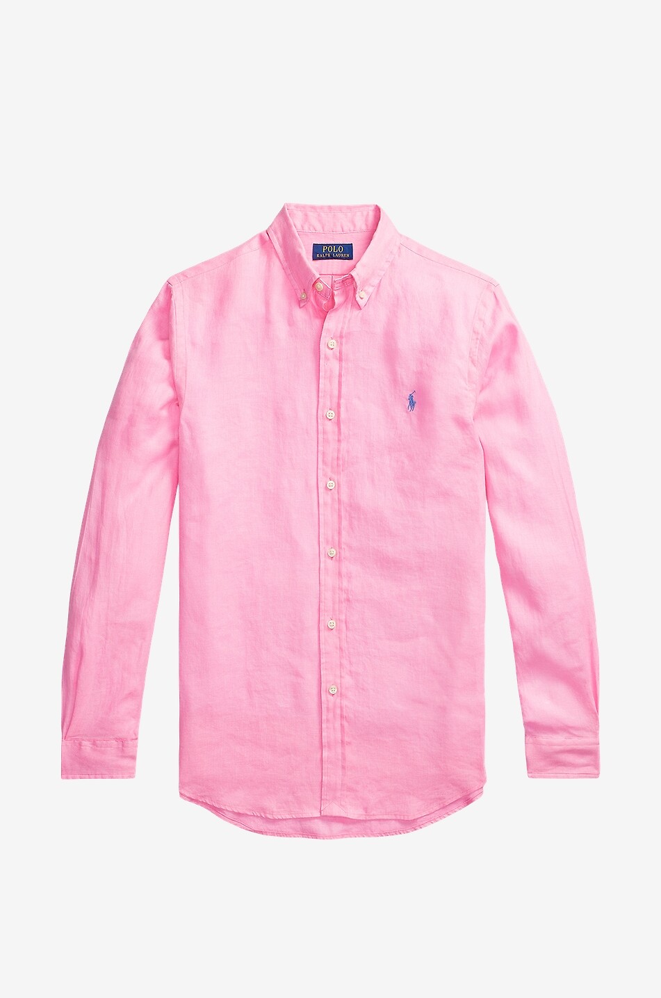 POLO RALPH LAUREN Langarm-Leinenhemd Custom Fit Herren MITTELROSA 1
