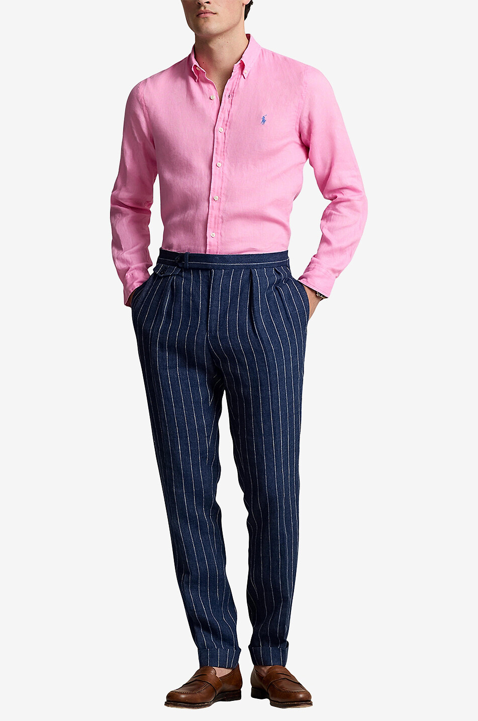 POLO RALPH LAUREN Langarm-Leinenhemd Custom Fit Herren MITTELROSA 5