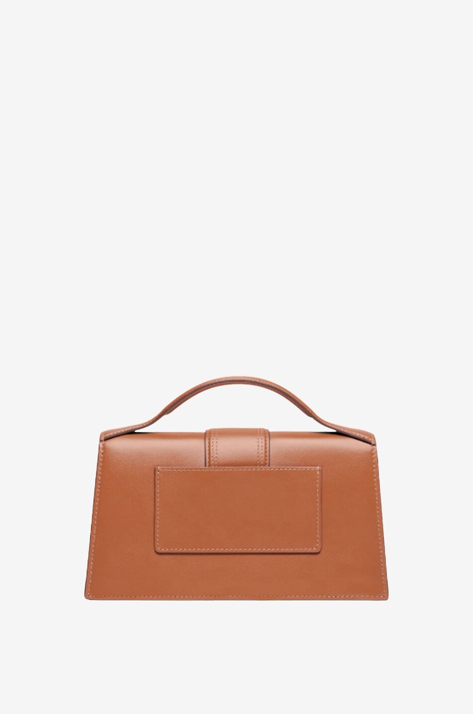 JACQUEMUS Sac à main en cuir lisse Le Grand Bambino Femme MARRON CLAIR 3