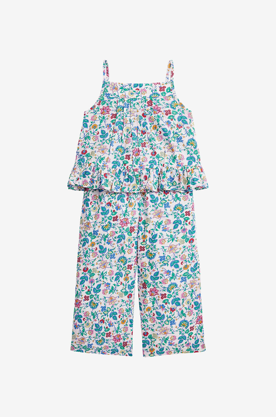 60s Florals girl's strappy top and trousers set