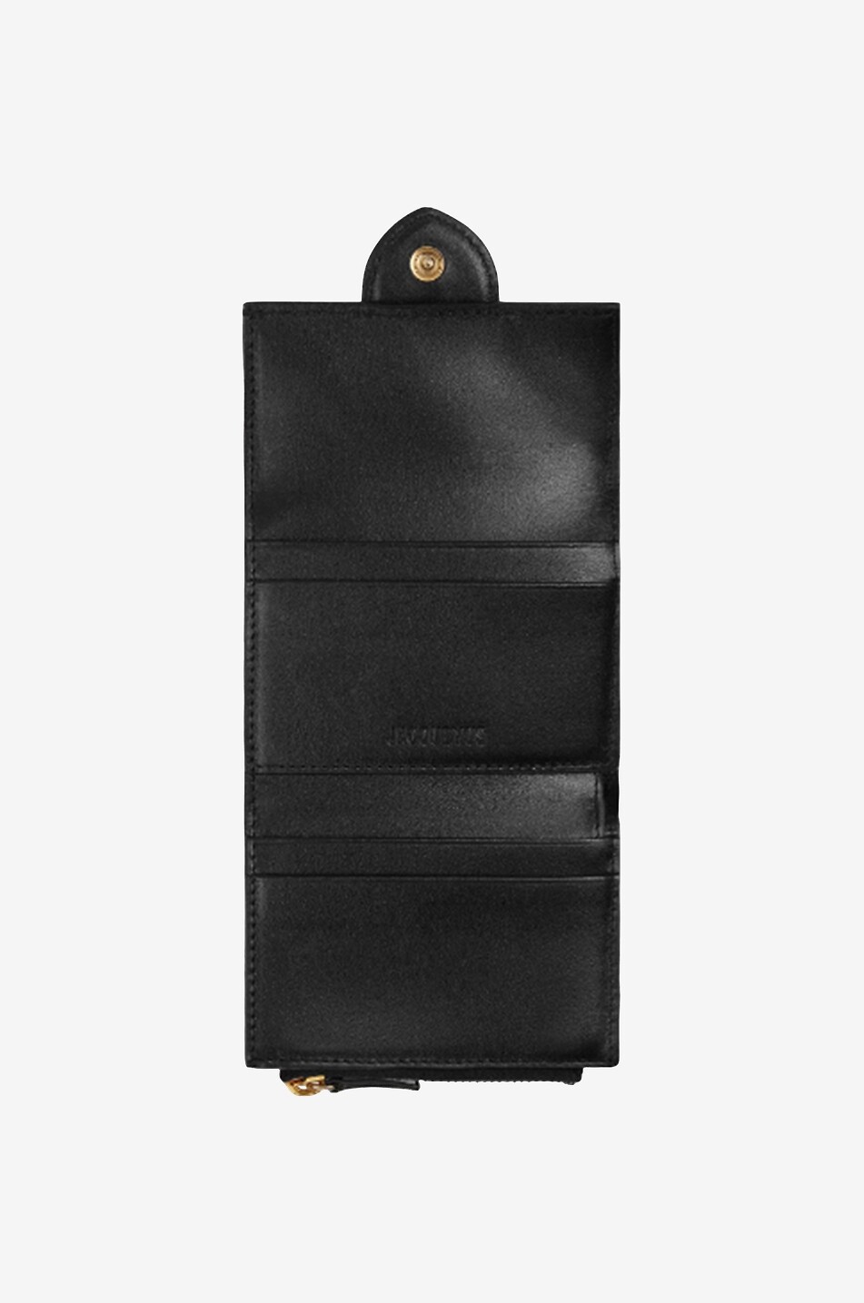 JACQUEMUS Portefeuille compact en cuir Le Compact Bambino Femme NOIR 2