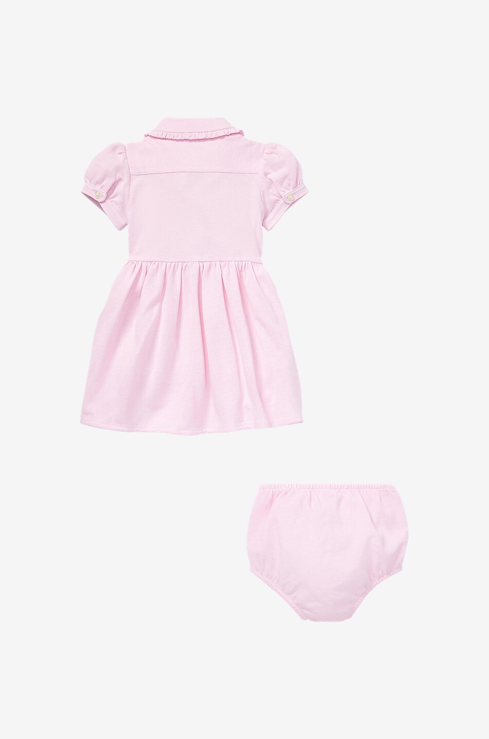 POLO RALPH LAUREN Robe bébé et bloomer en coton piqué Pony Bébé ROSE CLAIR 2