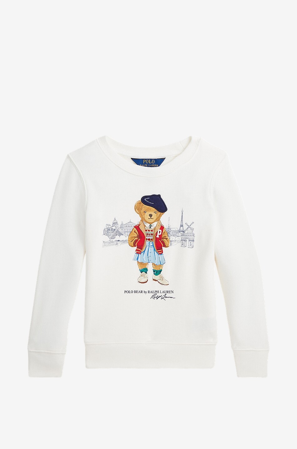 Sweat-shirt fille à col rond Paris Polo Bear