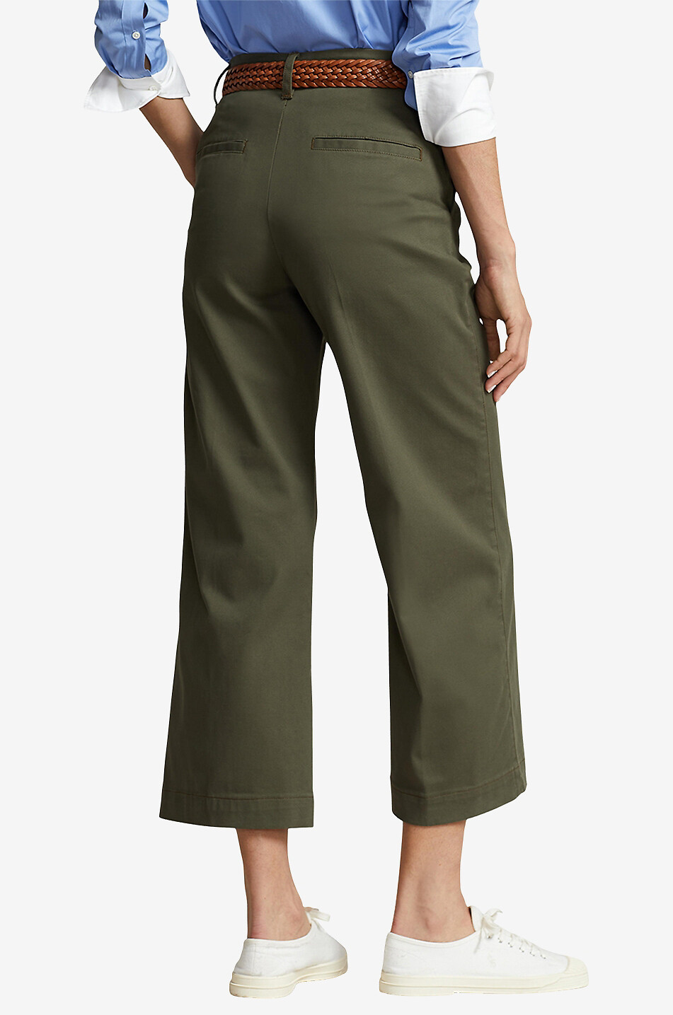 POLO RALPH LAUREN Pantalon chino large raccourci Femme KAKI 3