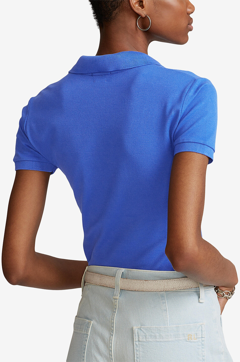 POLO RALPH LAUREN Polo à manches courtes slim Pony Femme BLEU MOYEN 3