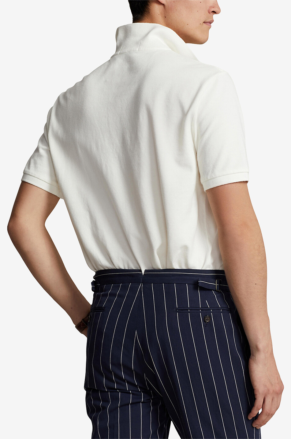 POLO RALPH LAUREN Pony short-sleeved cotton piqué polo shirt Men EGGSHELL 2