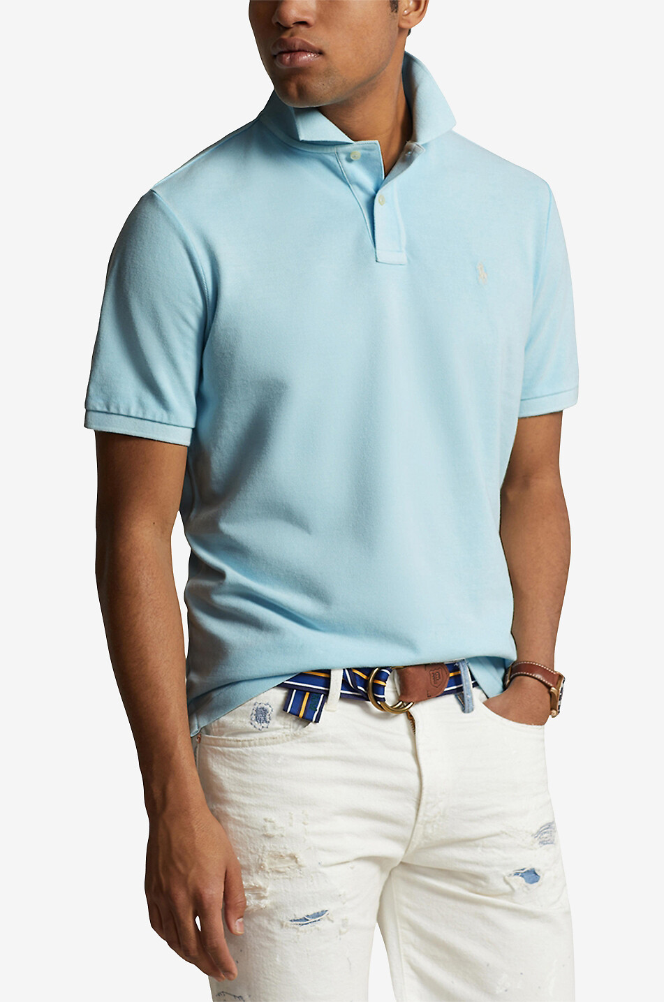 ralph lauren pique short sleeve shirt