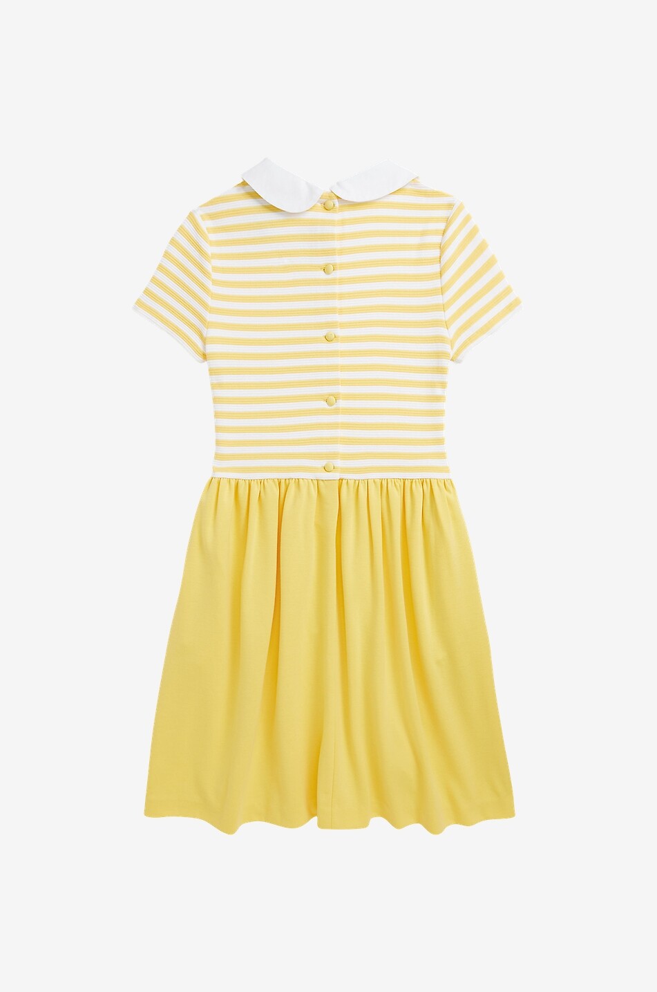 POLO RALPH LAUREN Materialmix-Kleid für Jugendliche mit Streifen Ottoman Ponte Mädchen GELB 2