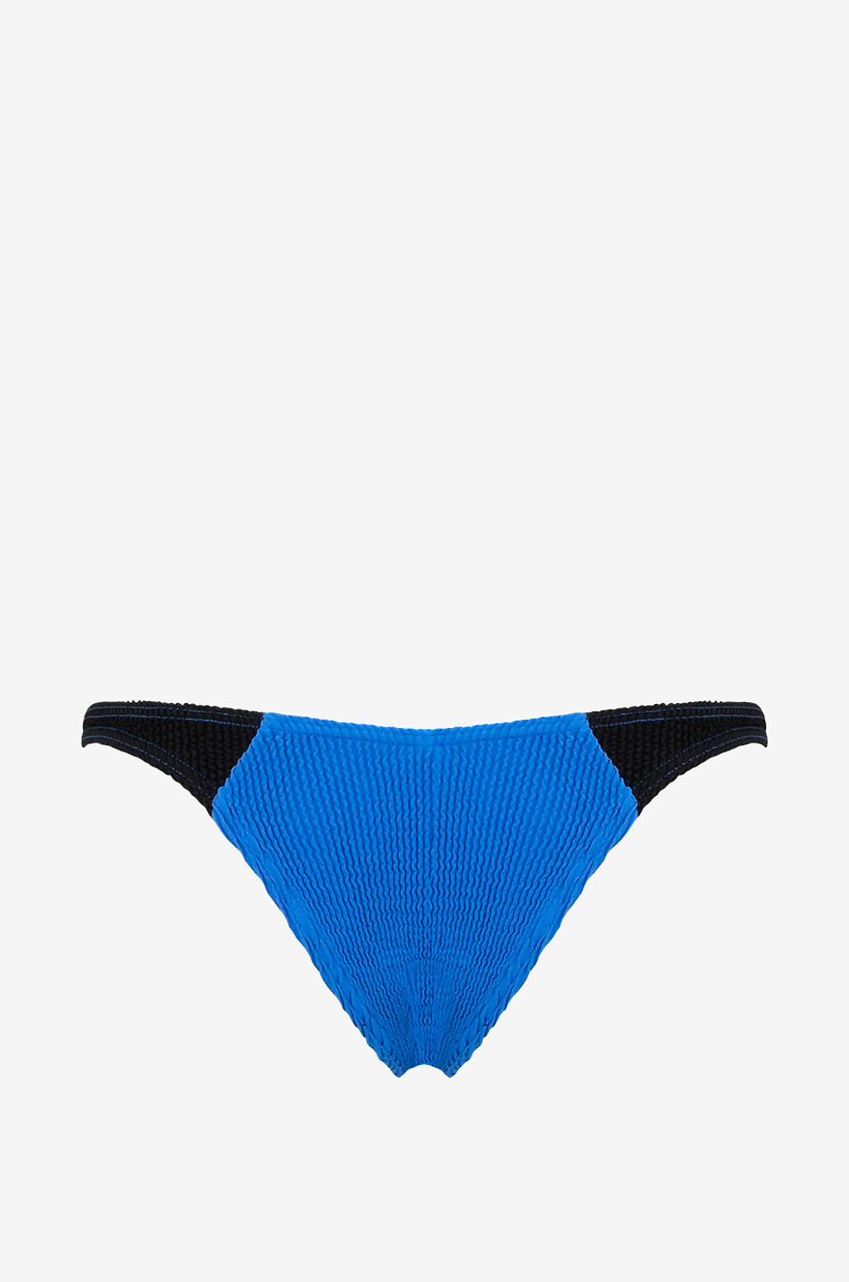 BOND-EYE Bas de bikini en seersucker Splice Scene Brief Femme BLEU MOYEN 2