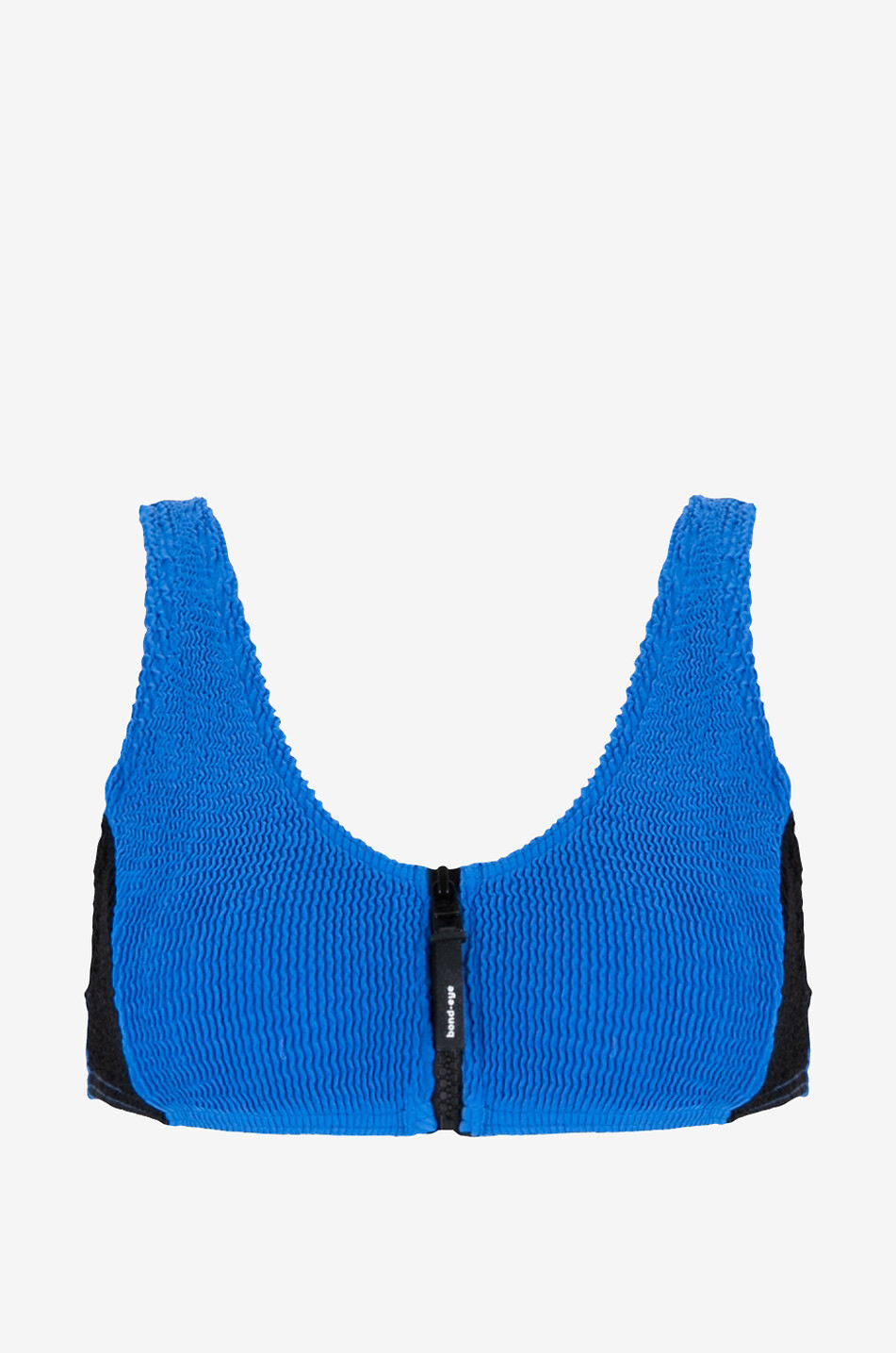 Splice Scout Crop seersucker shelf bra bikini top