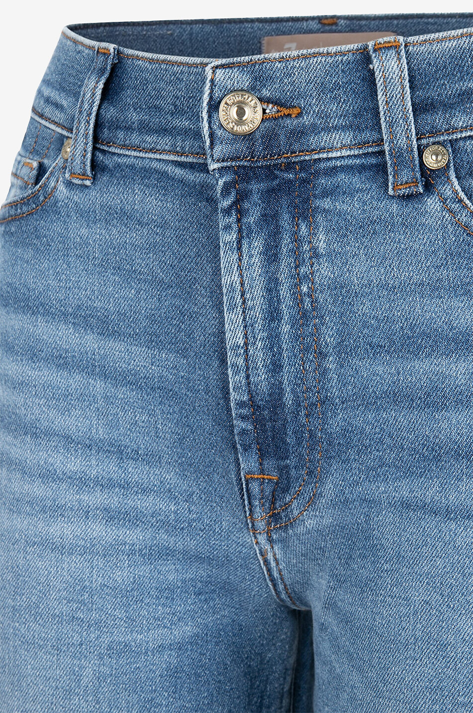 7 FOR ALL MANKIND Jean droit en coton et modal Lotta Luxe Vintage Femme BLEU 3