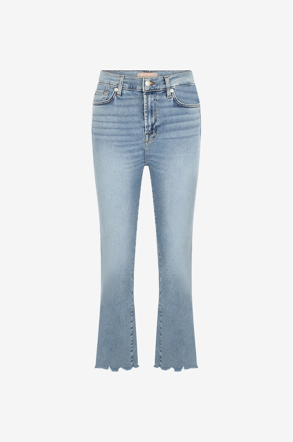 Jeans mit ausgestelltem Bein aus Baumwolle und Modal High-Waist Slim Kick