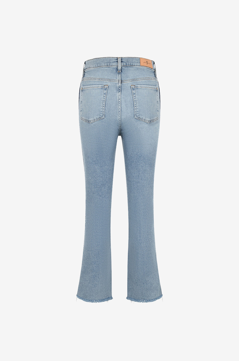 Jeans mit ausgestelltem Bein aus Baumwolle und Modal High-Waist Slim Kick