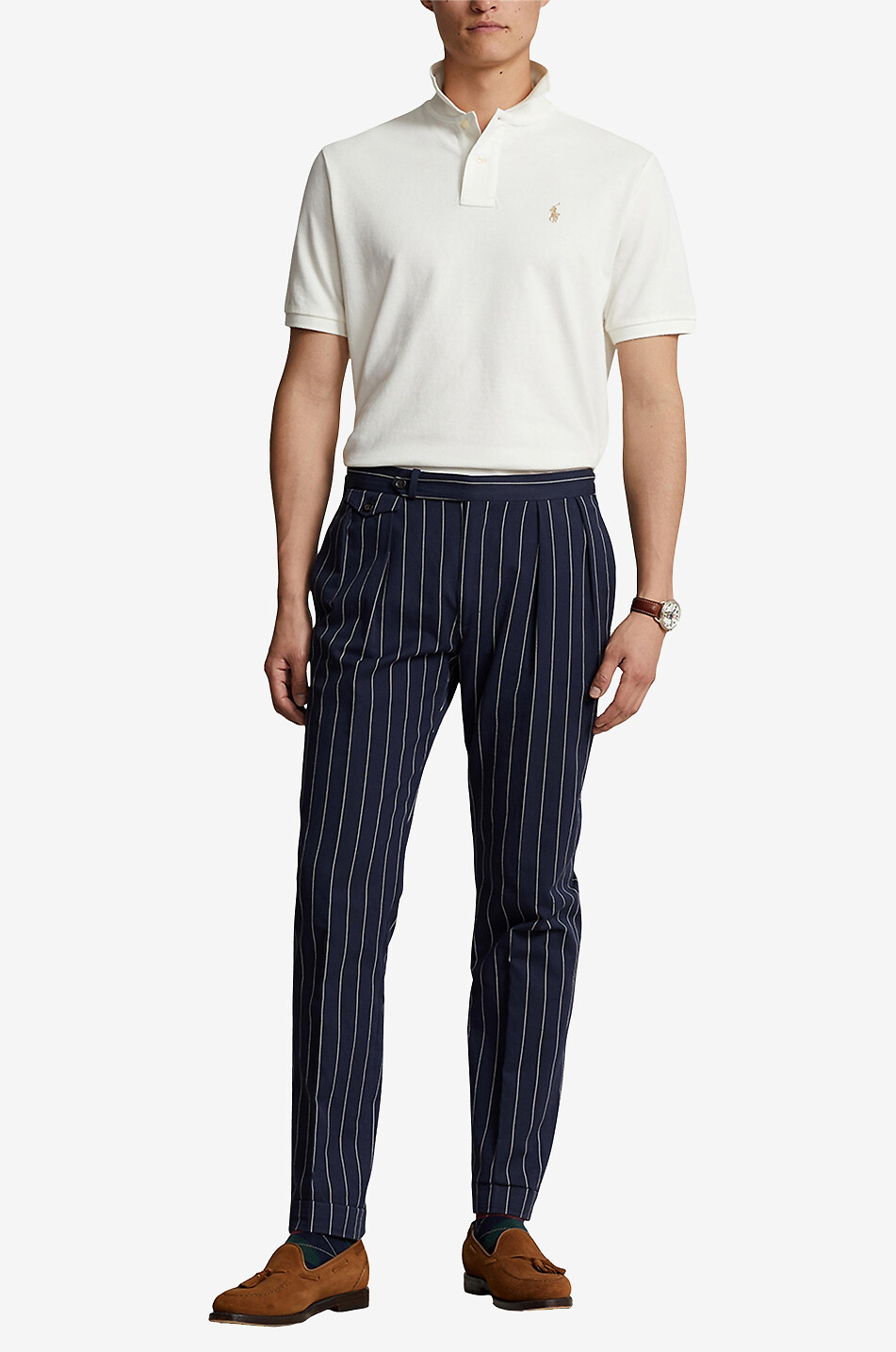 POLO RALPH LAUREN Pony short-sleeved cotton piqué polo shirt Men EGGSHELL 3