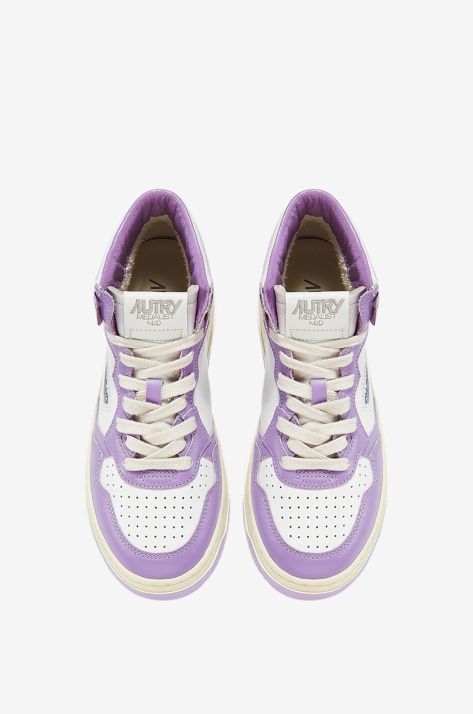 AUTRY Medalist Mid sneakers in leather with lavender detailing Women PURPLE 4