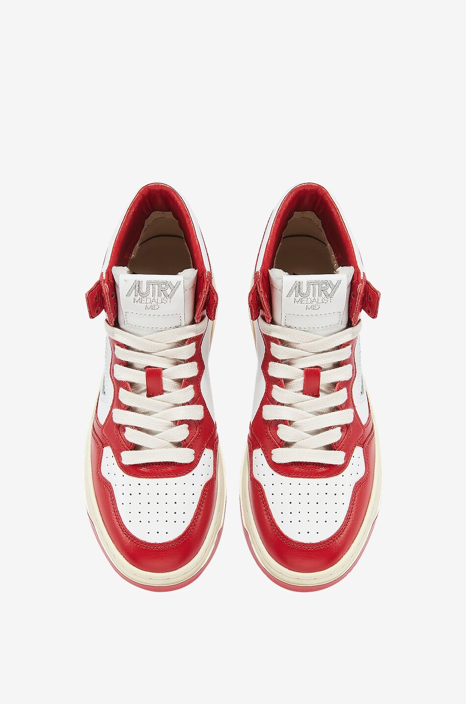 Hohe Ledersneakers mit roten Details Medalist Mid