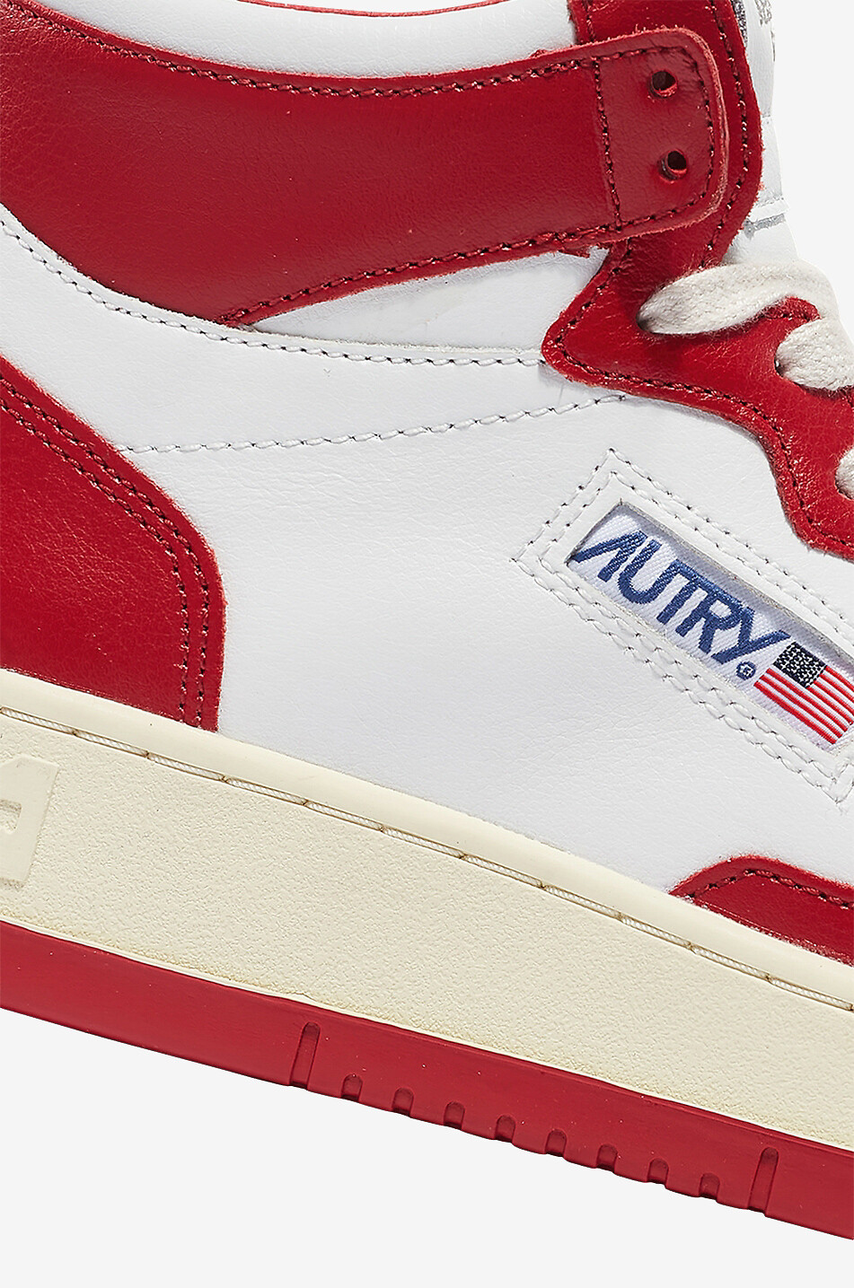 Hohe Ledersneakers mit roten Details Medalist Mid