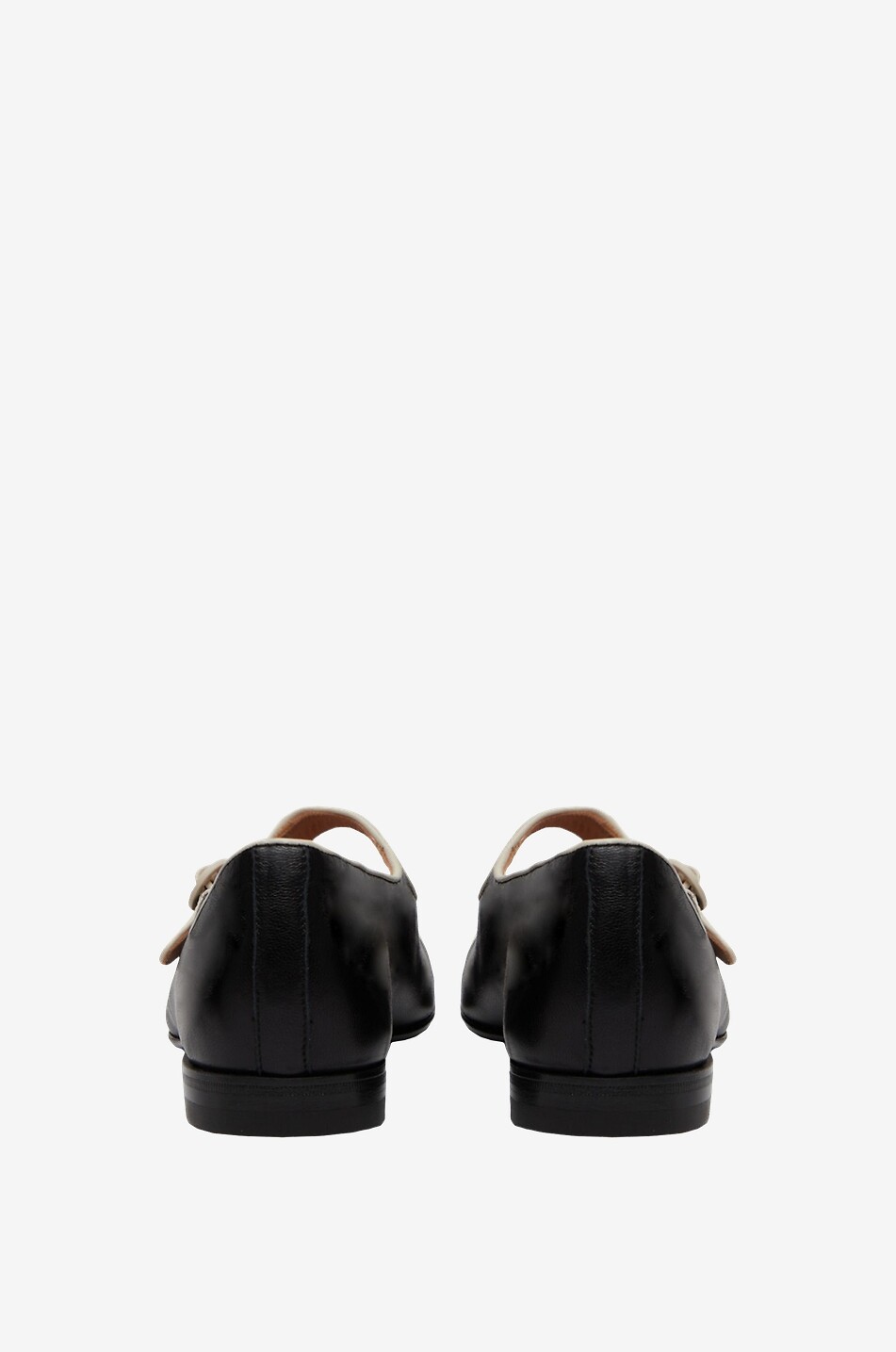 CAREL Ballerines en cuir à bride et passepoils Corail Femme NOIR 3