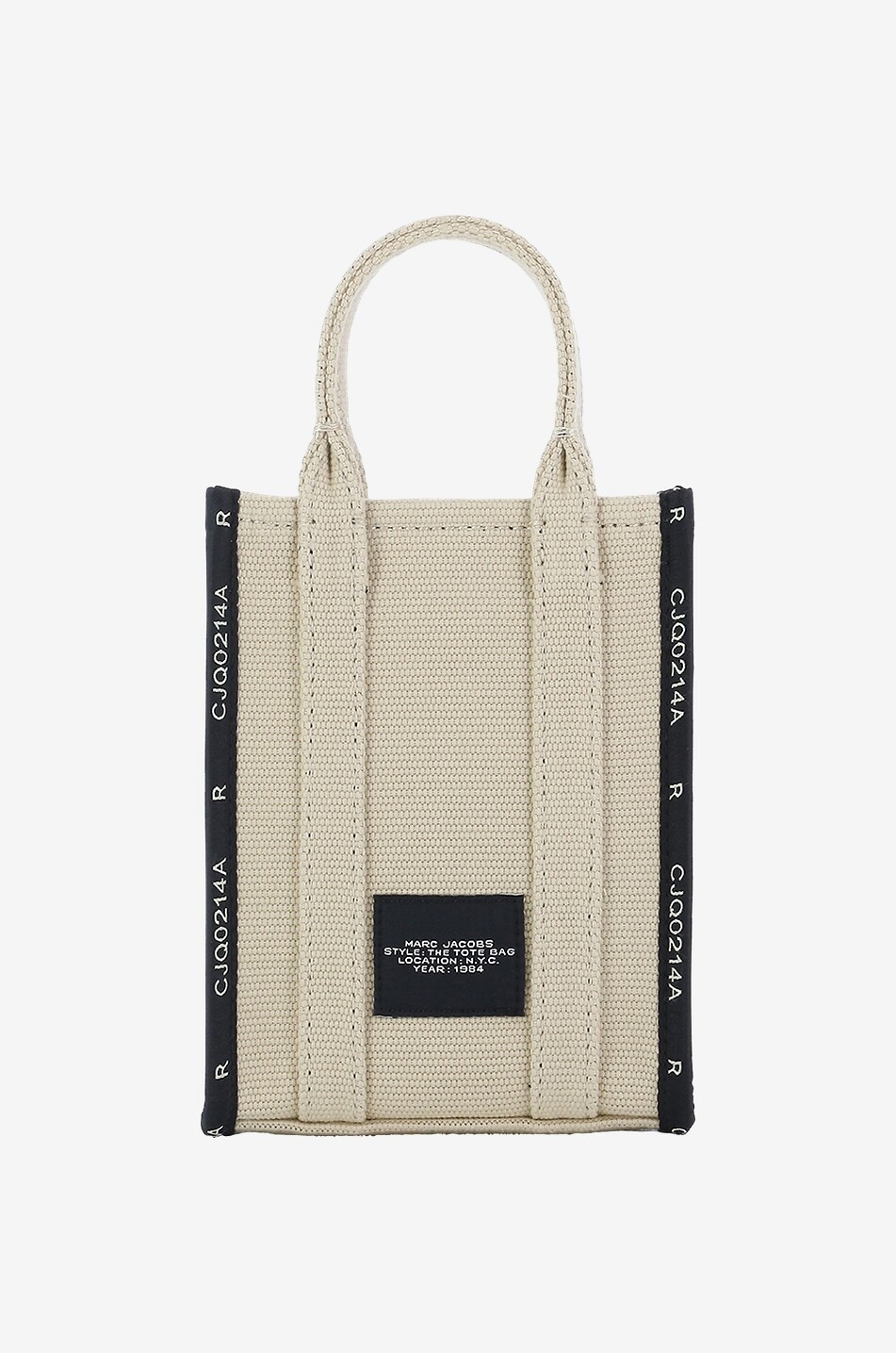 MARC JACOBS The Jacquard Mini Totebag canvas handbag Women Light beige 5