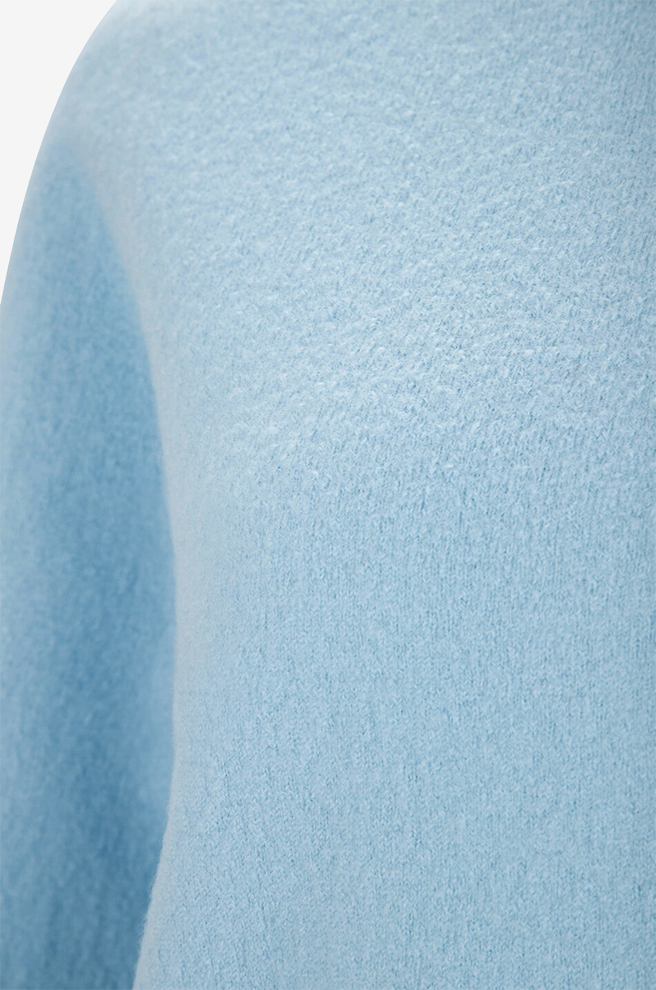 JIL SANDER Pull léger en laine bouillie à col rond Femme BLEU CLAIR 3