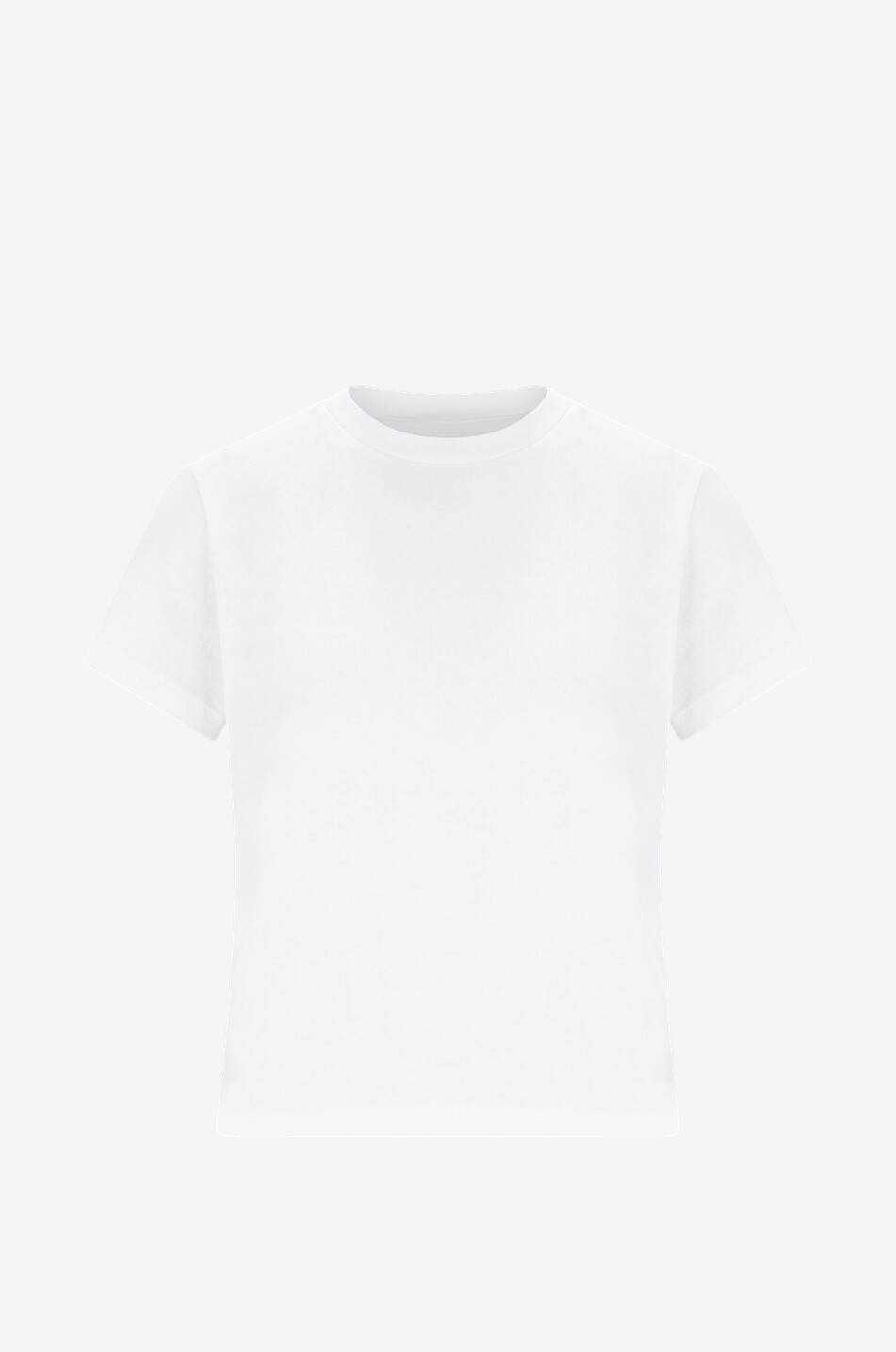 KHAITE T-shirt raccourci en coton flammé The Emmylou Femme BLANC 1