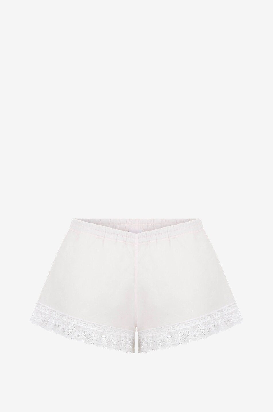 LORETTA CAPONI Short de pyjama en voile et dentelle Silvia Femme ROSE CLAIR 1
