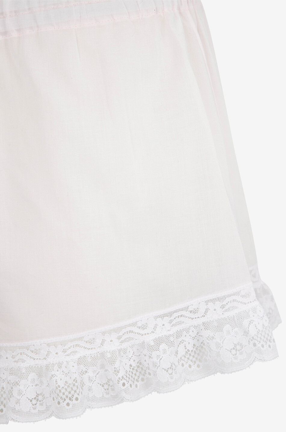 LORETTA CAPONI Short de pyjama en voile et dentelle Silvia Femme ROSE CLAIR 3