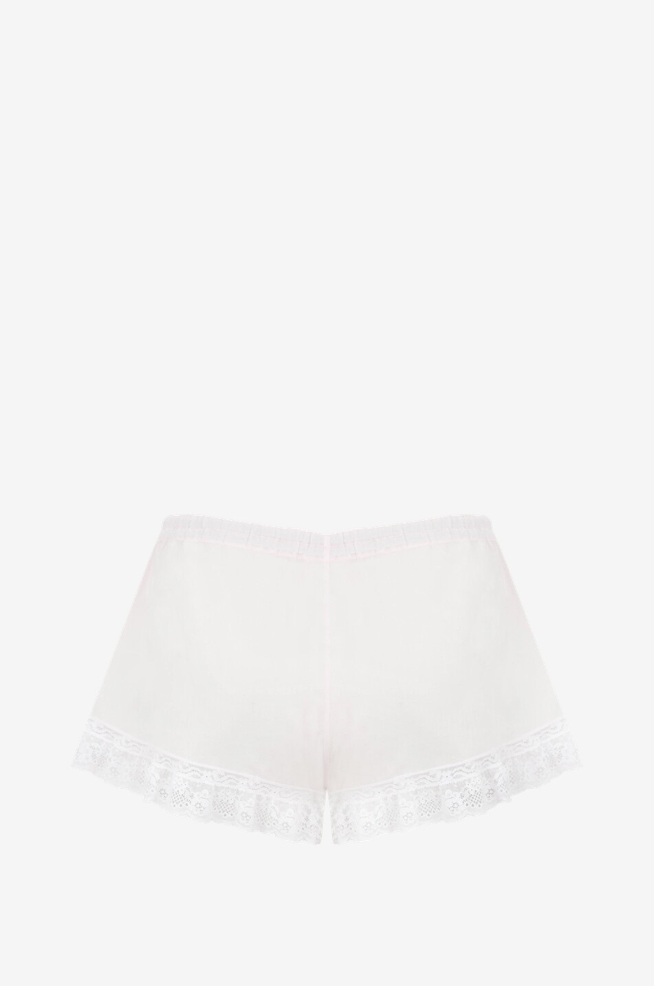 LORETTA CAPONI Short de pyjama en voile et dentelle Silvia Femme ROSE CLAIR 2
