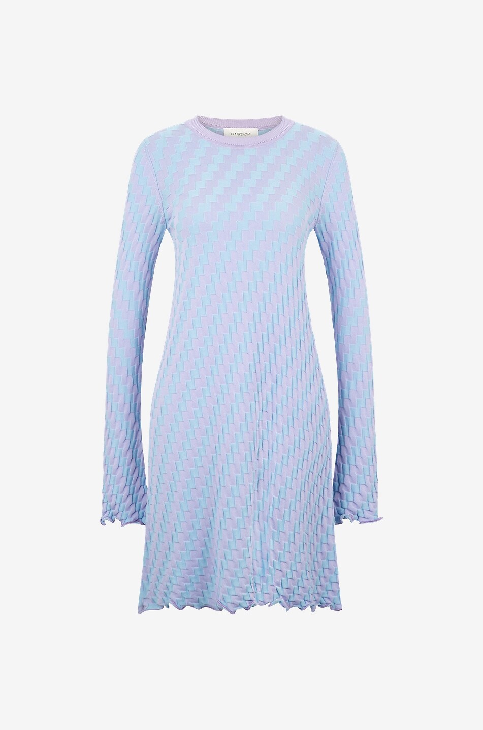 SPORTMAX Valette knit dress with geometric patterns Women LIGHT BLUE 1
