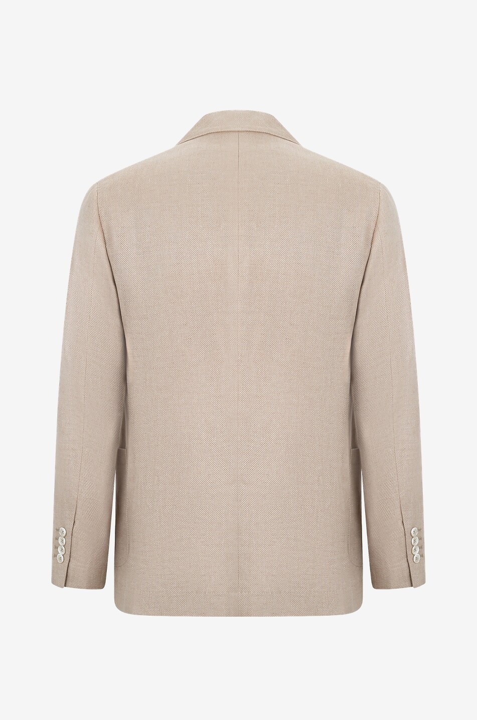 BRUNELLO CUCINELLI Blazer déstructuré en sergé de lin mélangé Homme CAMEL 2