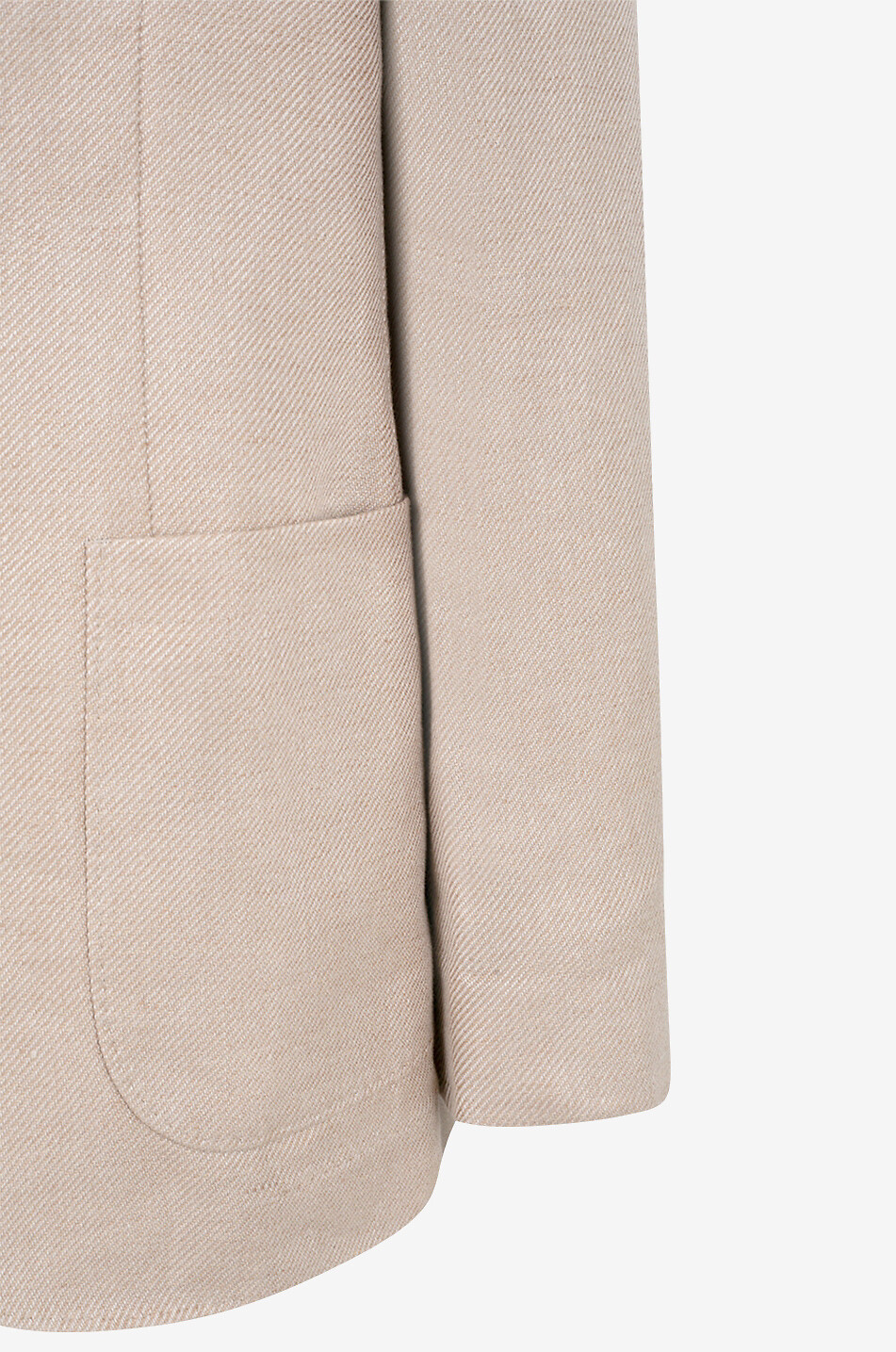 BRUNELLO CUCINELLI Blazer déstructuré en sergé de lin mélangé Homme CAMEL 3