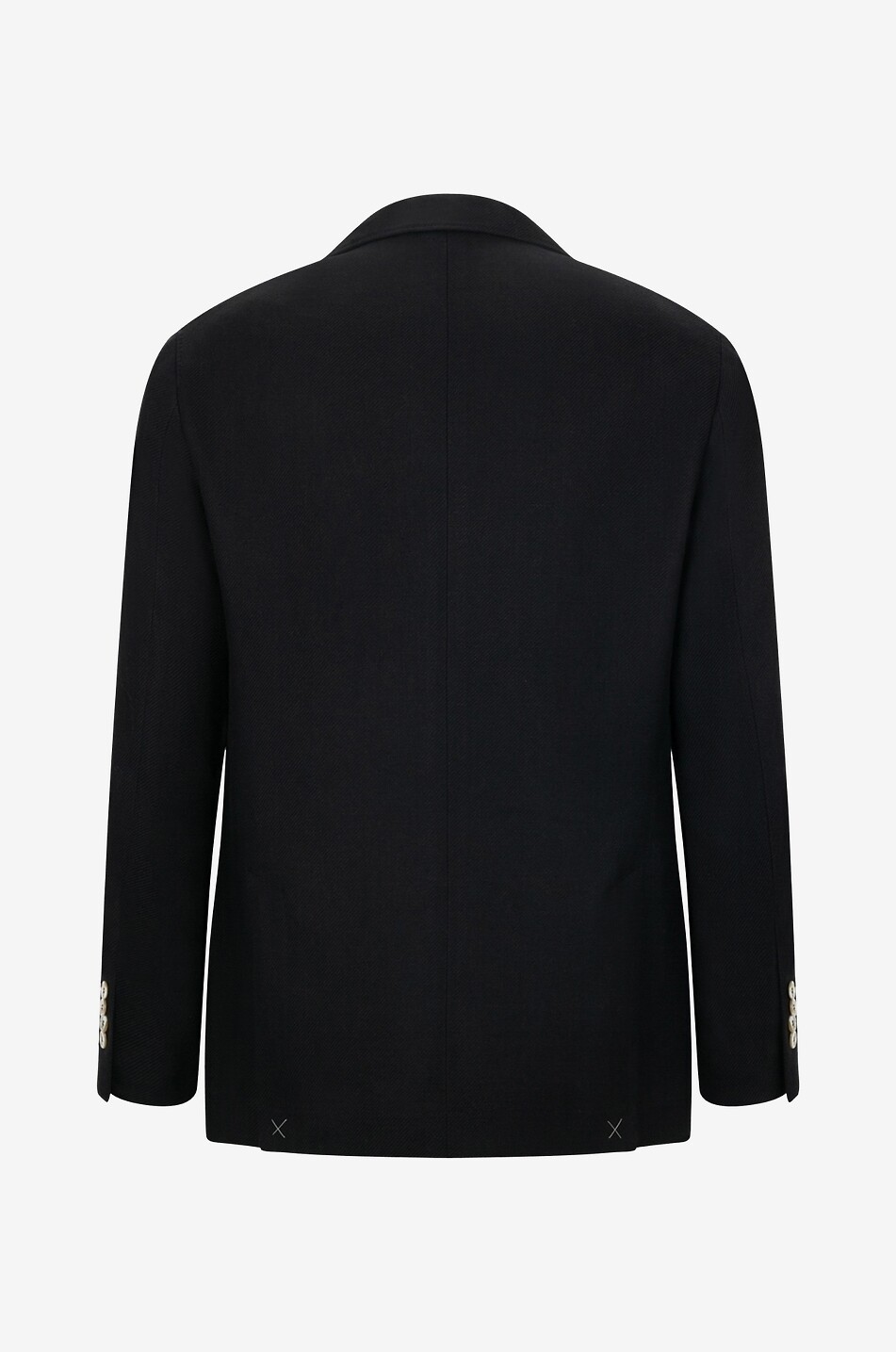 BRUNELLO CUCINELLI Blazer déstructuré en sergé de lin mélangé Homme NOIR 2