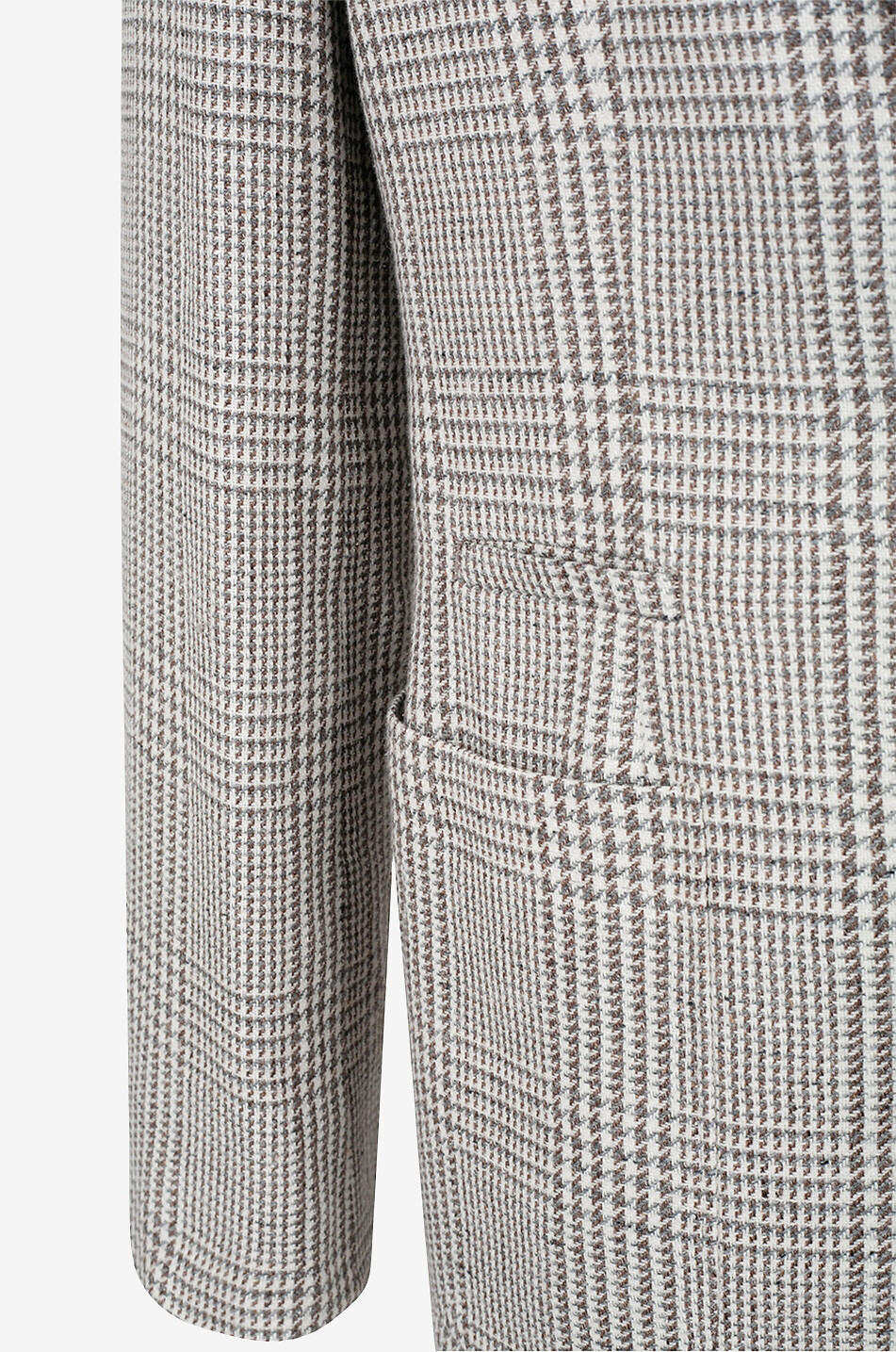 BRUNELLO CUCINELLI Glencheck-Blazer aus Leinen und Seide Herren BRAUN 3