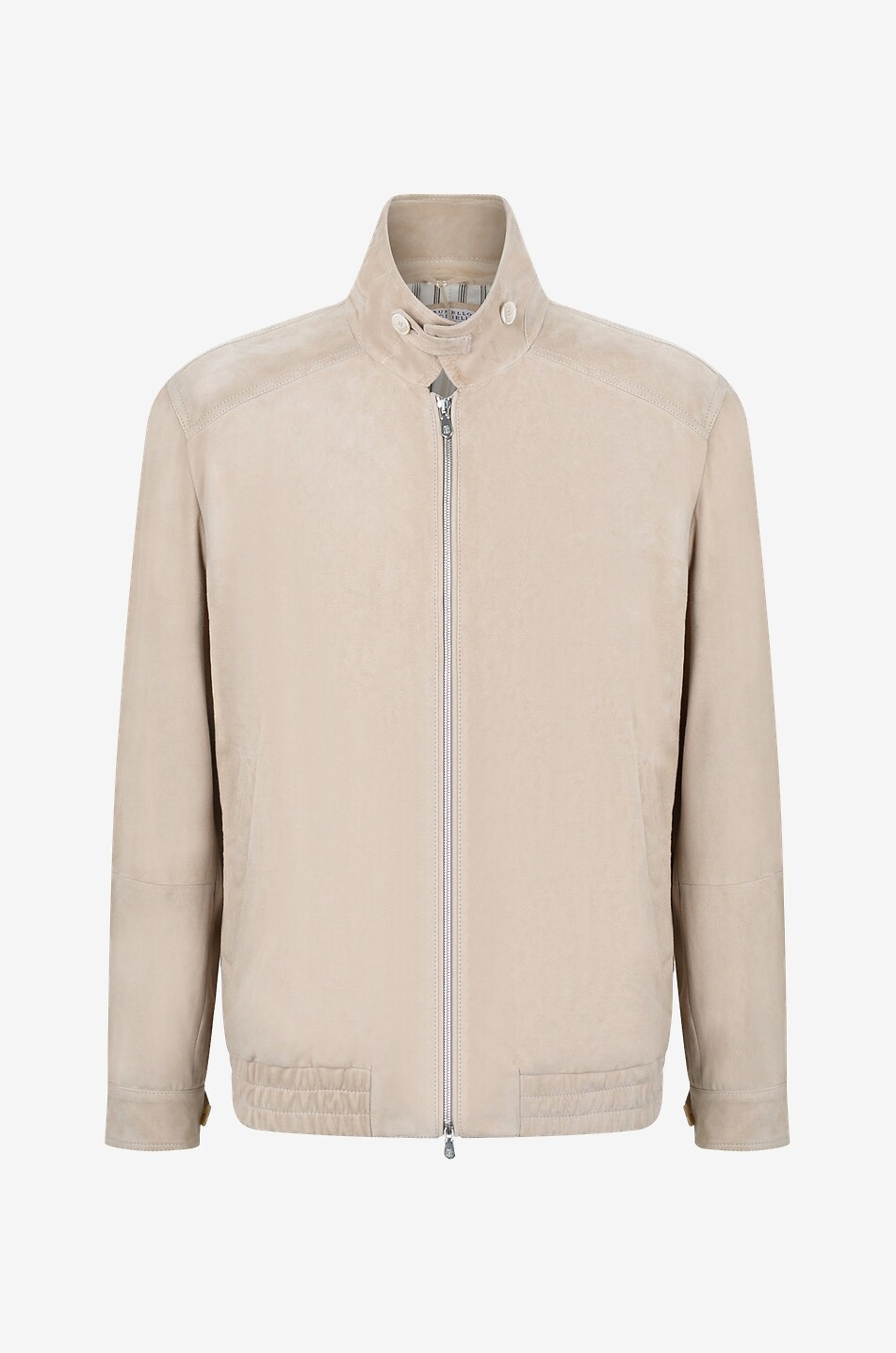 Lightweight suede bomber jacket