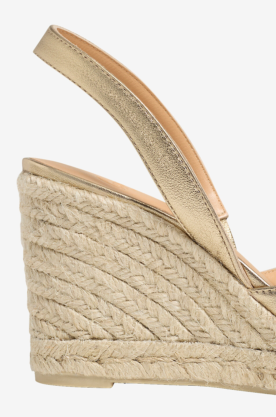 CASTANER Espadrilles compensées en cuir métallisé Carissa Femme DORE 3