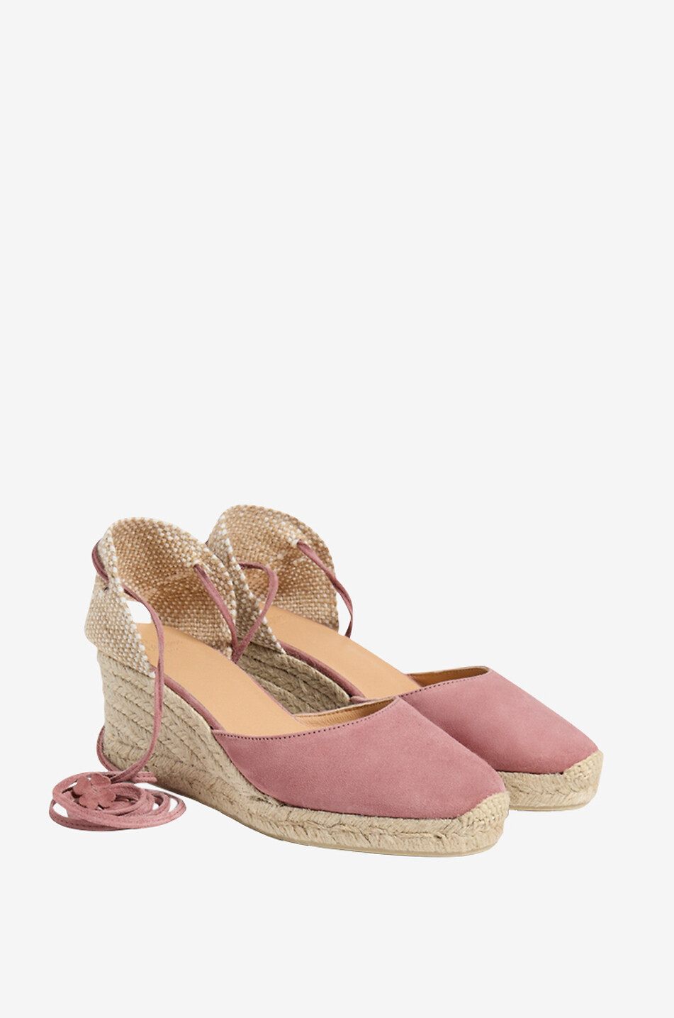 CASTANER Espadrilles compensées en daim Carina 80 Femme ROSE FONCÉ 2