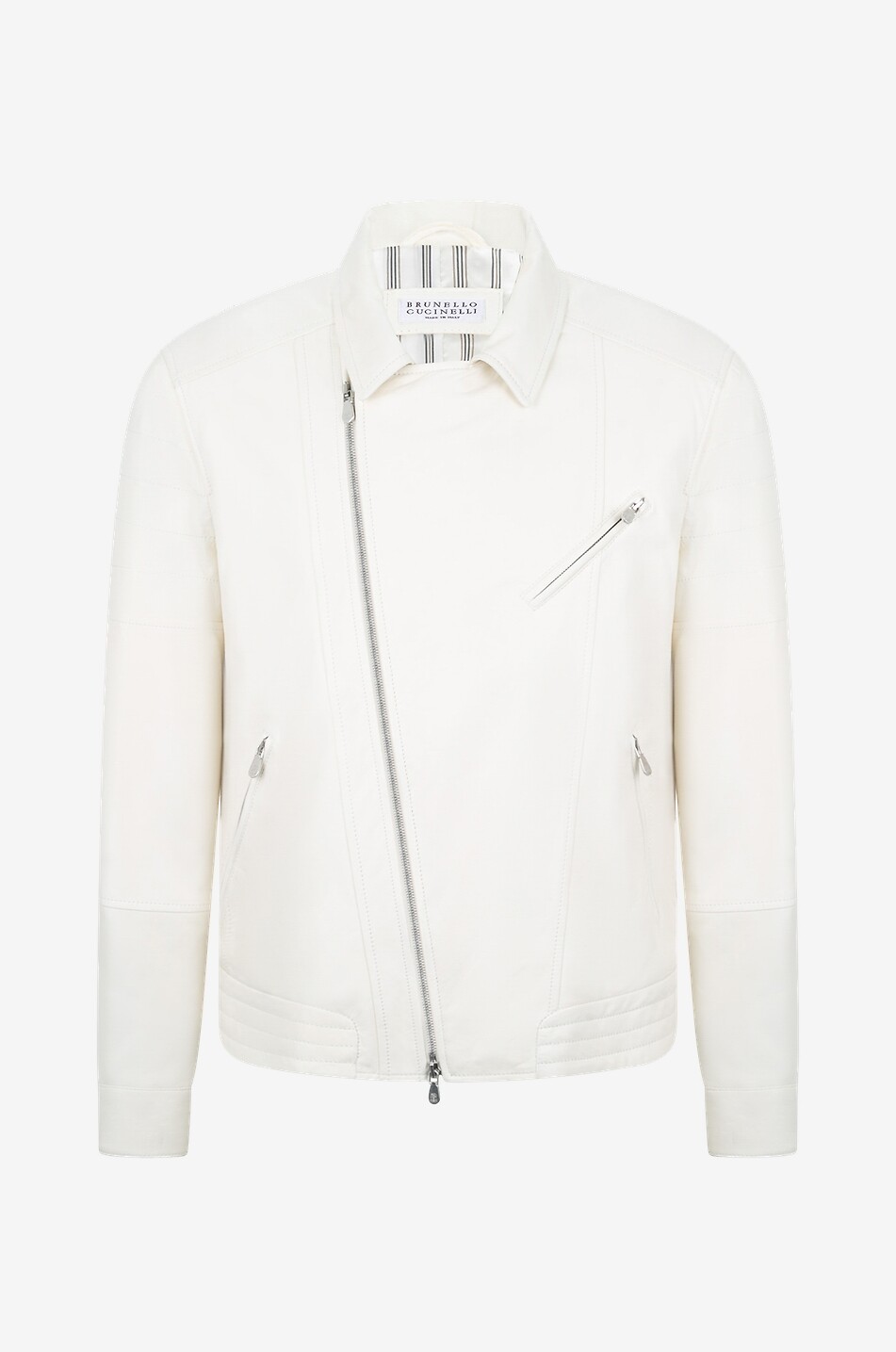 Lightweight nappa leather biker jacket