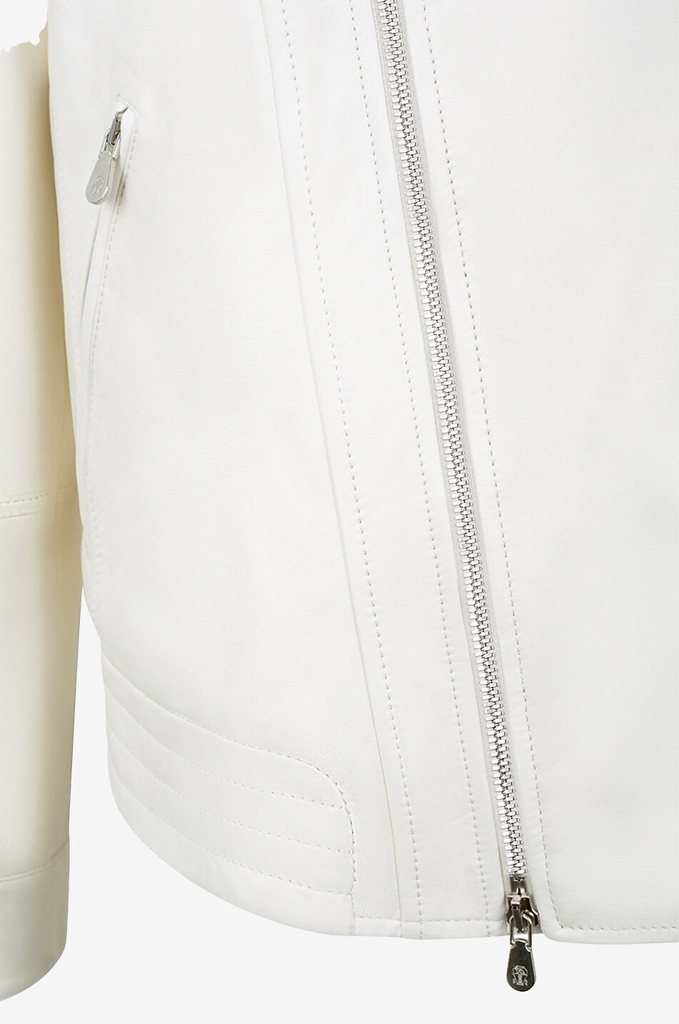 BRUNELLO CUCINELLI Perfecto léger en cuir nappa Homme BLANC CASSE 3