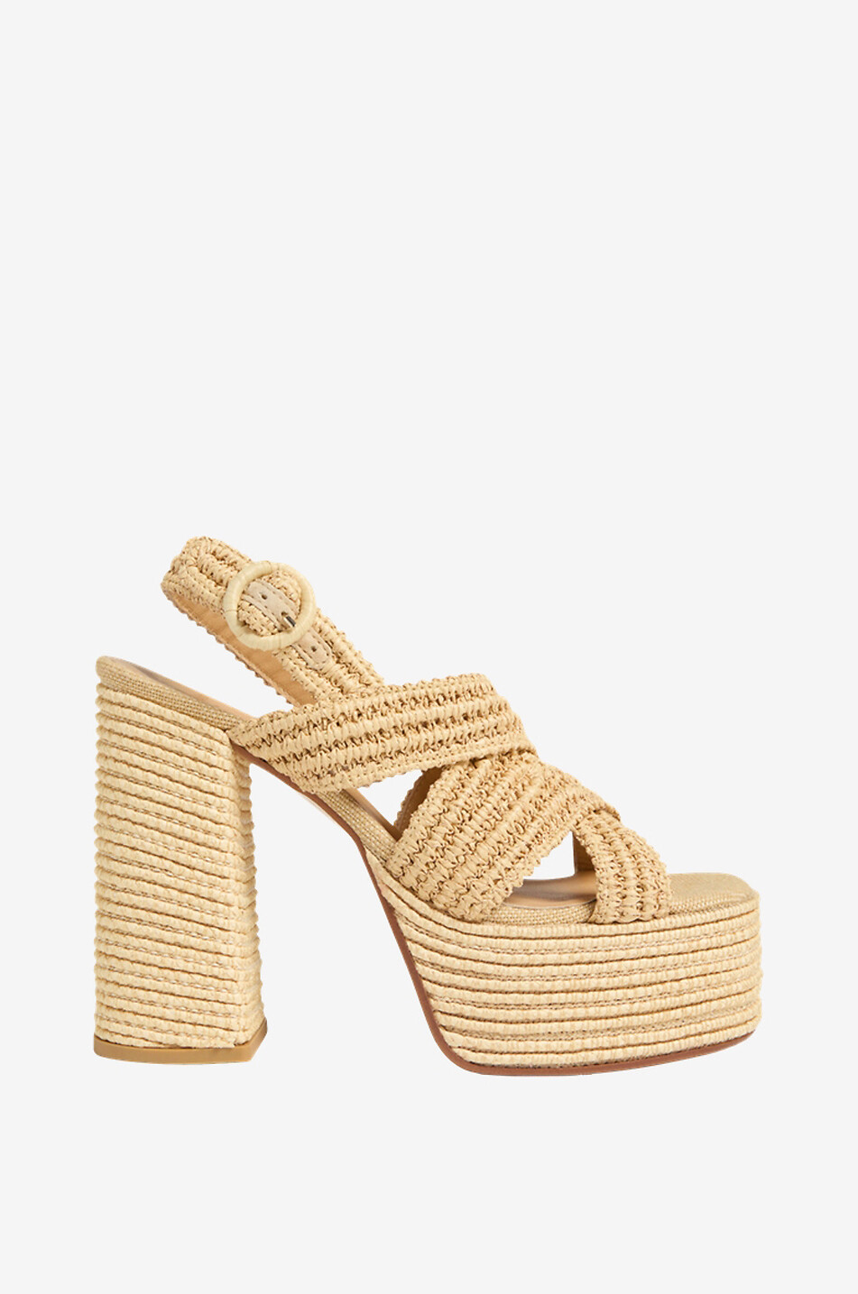 Geflochtene Plateausandalen mit Absatz Fulvia 120