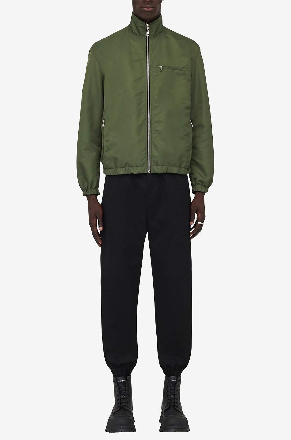 Bomber réversible en nylon et jersey McQueen Graffiti