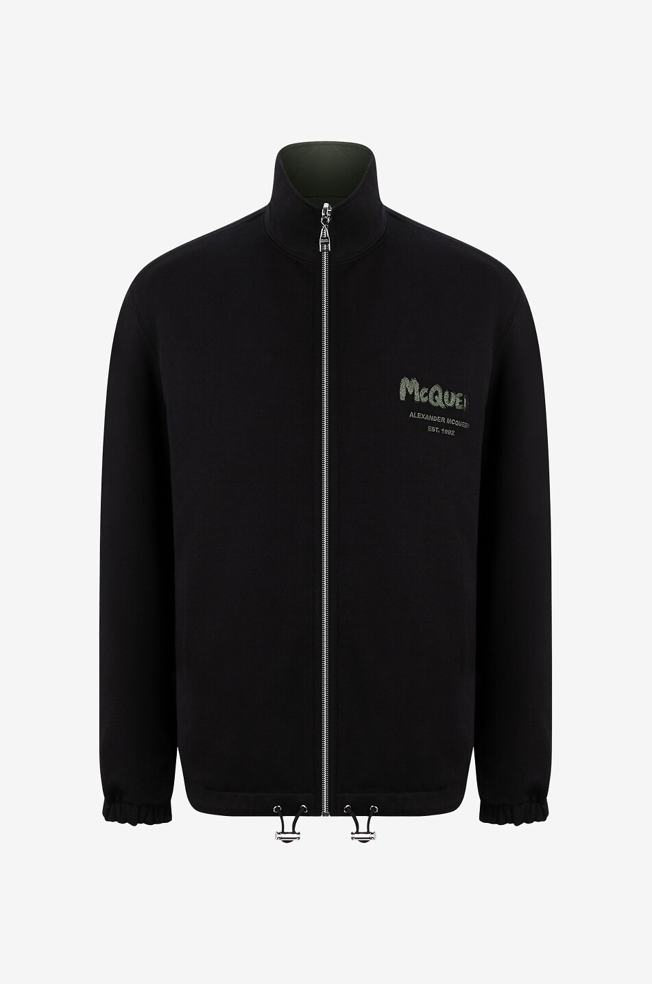 Wendbare Nylon- und Sweatbomberjacke McQueen Graffiti