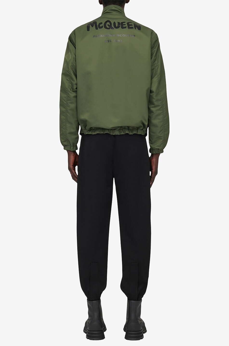 Wendbare Nylon- und Sweatbomberjacke McQueen Graffiti