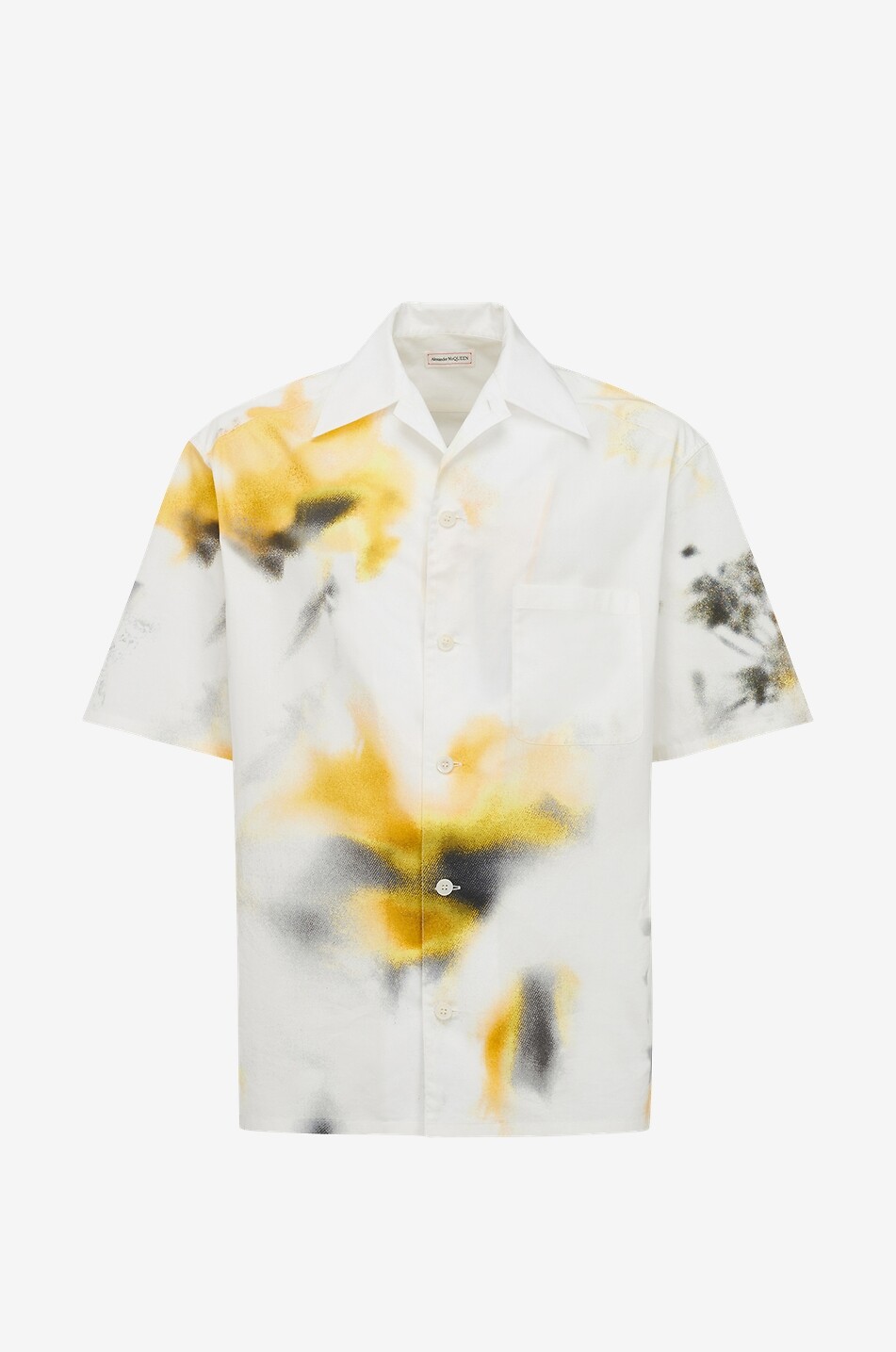 ALEXANDER McQUEEN Kurzarm-Bowlinghemd Obscured Flower Herren WEISS 1