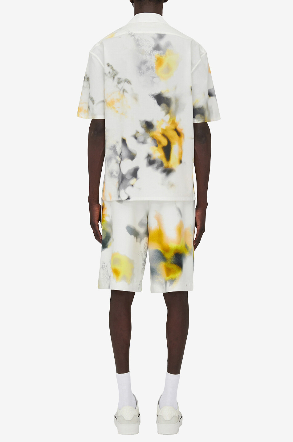 ALEXANDER McQUEEN Kurzarm-Bowlinghemd Obscured Flower Herren WEISS 5